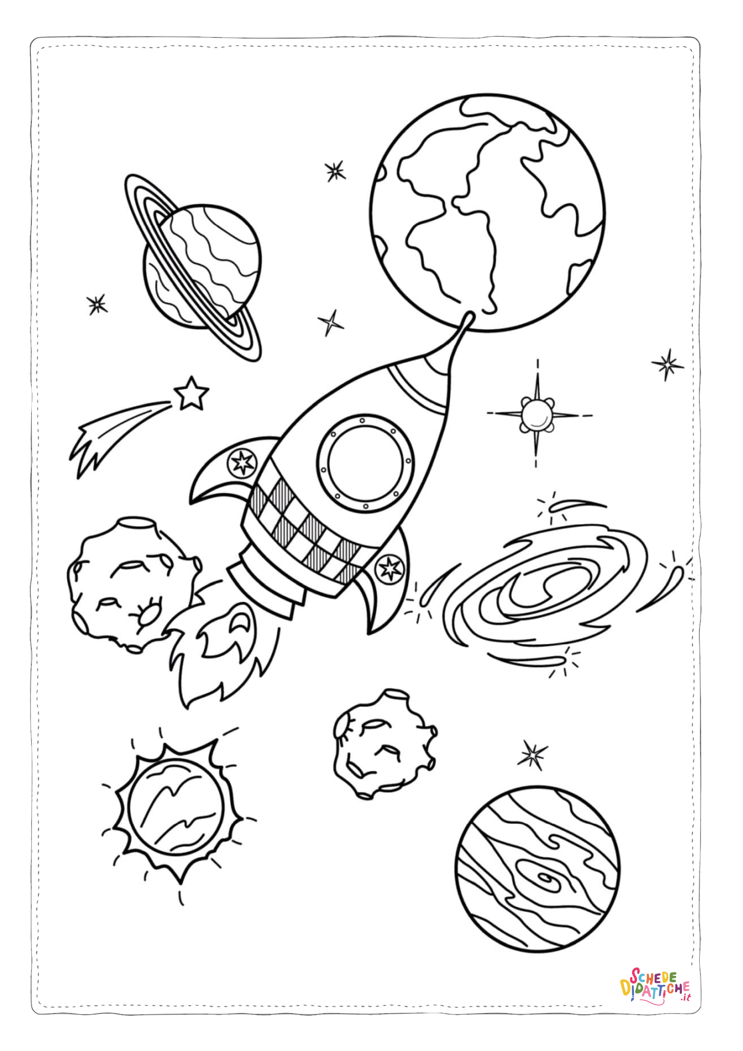 Disegno di astronave da stampare e colorare 27