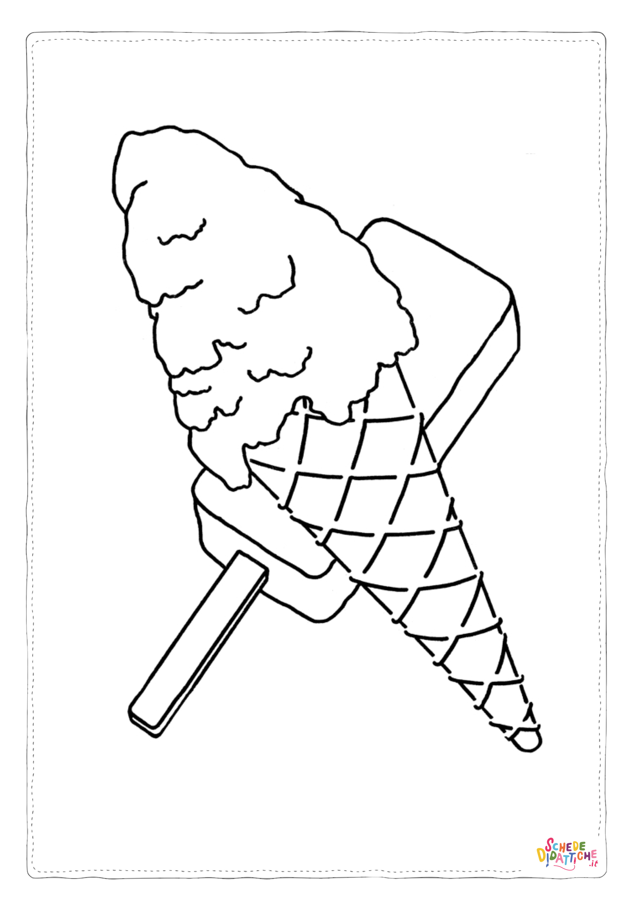 Disegno di gelato da stampare e colorare 1