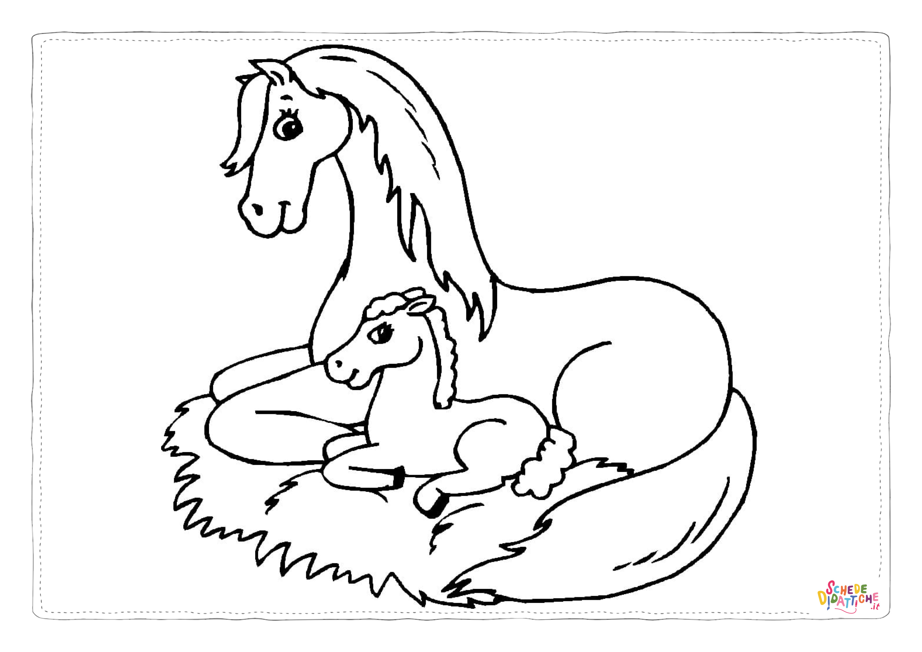 Disegno "Disegno di cavallo da stampare e colorare 149" Disegno di cavallo da stampare e colorare 149