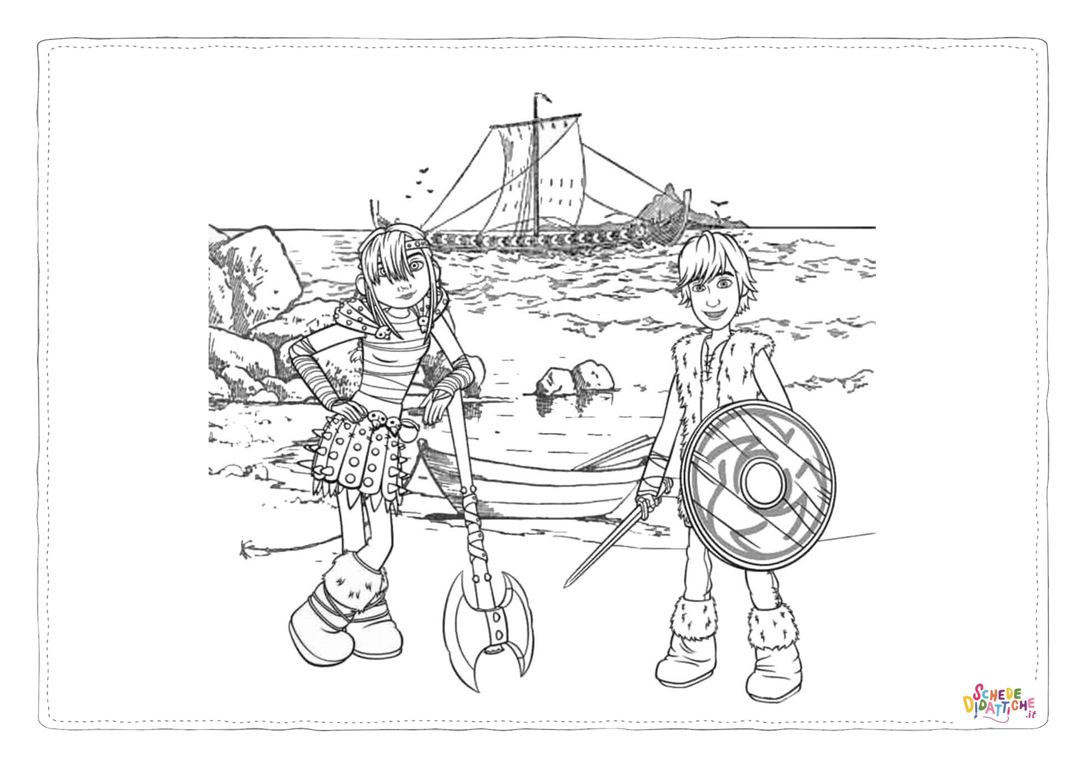 Disegno "Disegno di Dragon Trainer da stampare e colorare 44" Disegno di Dragon Trainer da stampare e colorare 44