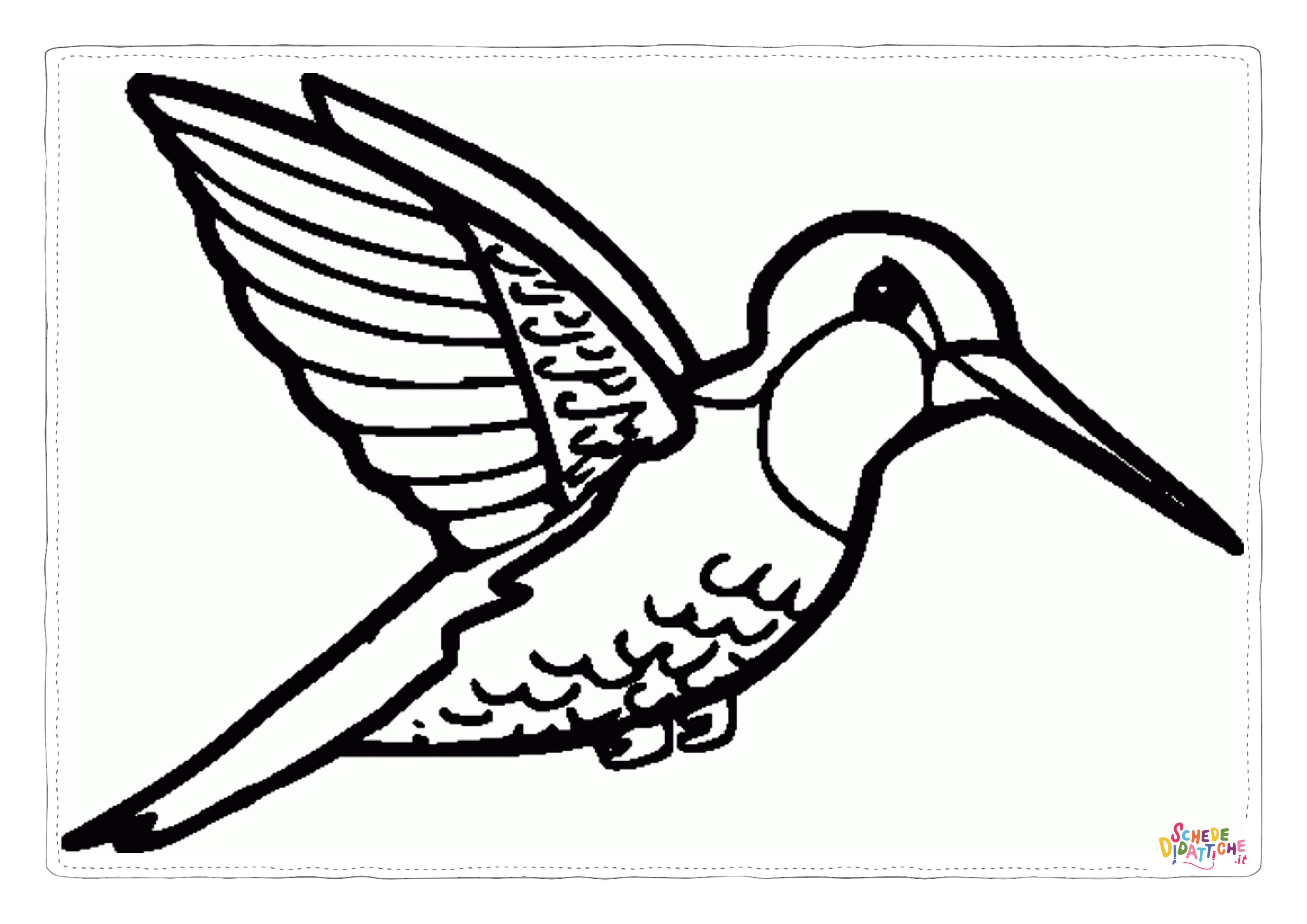 Disegno "Disegno di uccello da stampare e colorare 13" Disegno di uccello da stampare e colorare 13