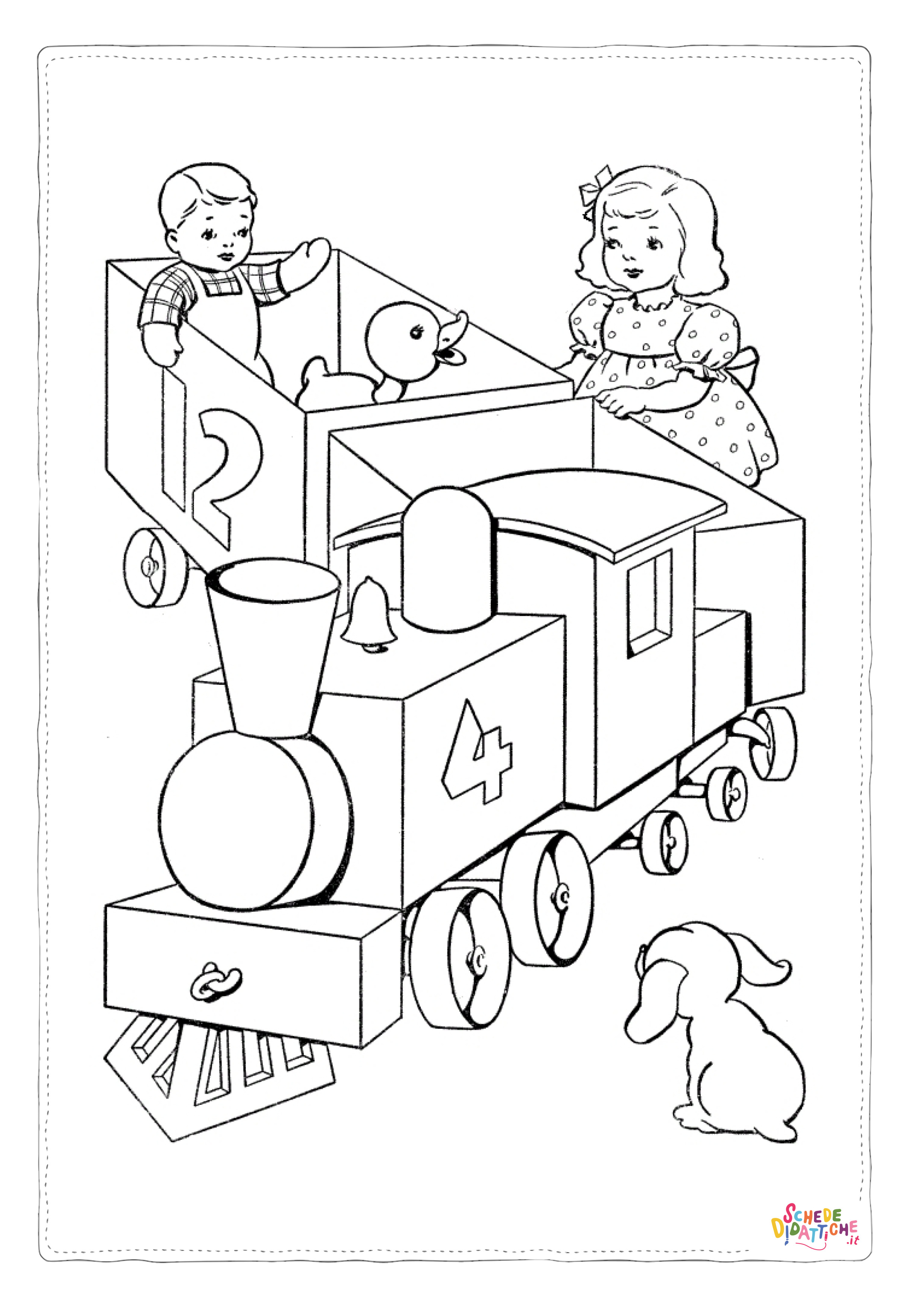 Disegno "Disegno di treno da stampare e colorare 97" Disegno di treno da stampare e colorare 97