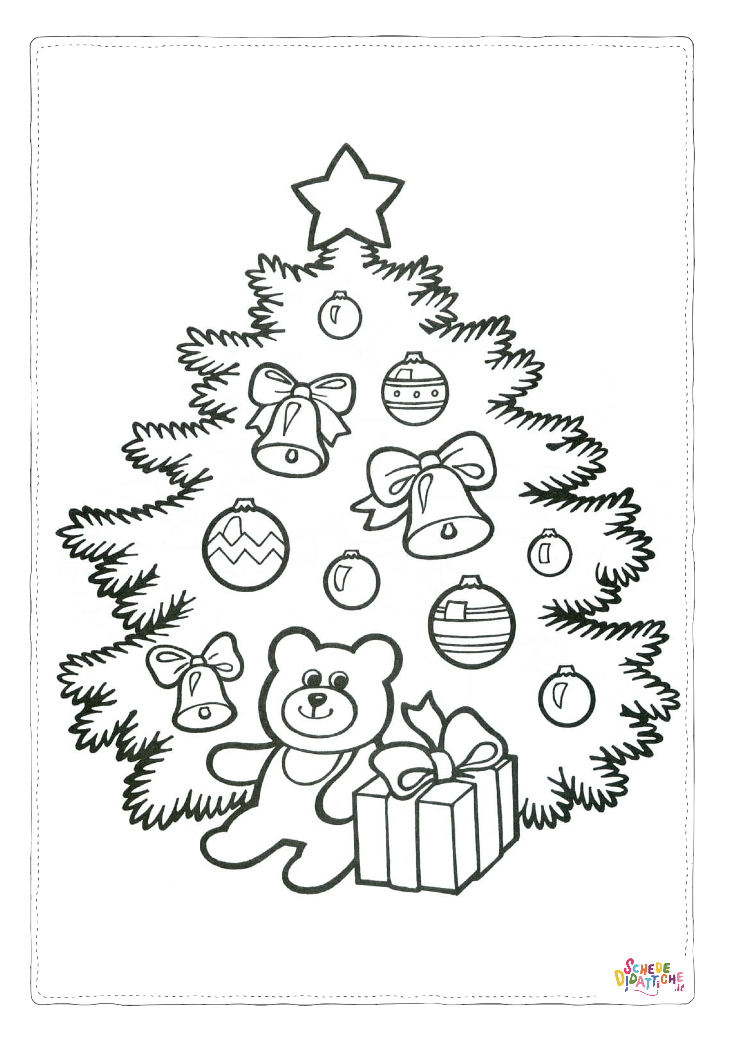 Disegno "Disegno di albero di Natale da stampare e colorare 175" Disegno di albero di Natale da stampare e colorare 175