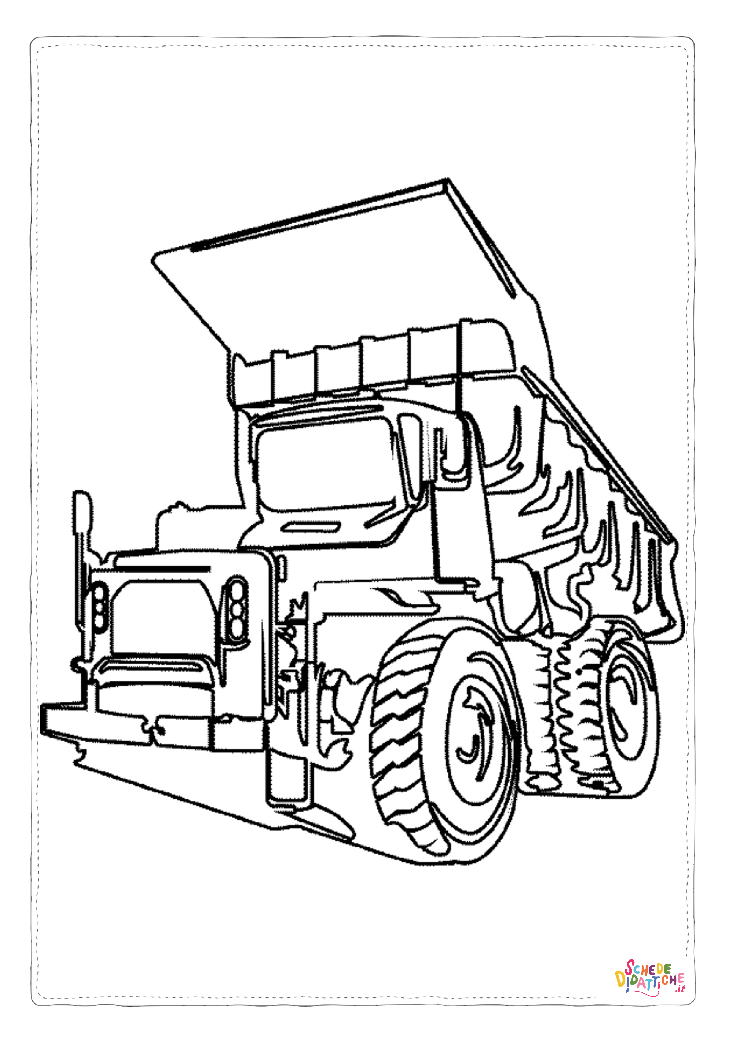 Disegno di mezzo da lavoro da stampare e colorare 19