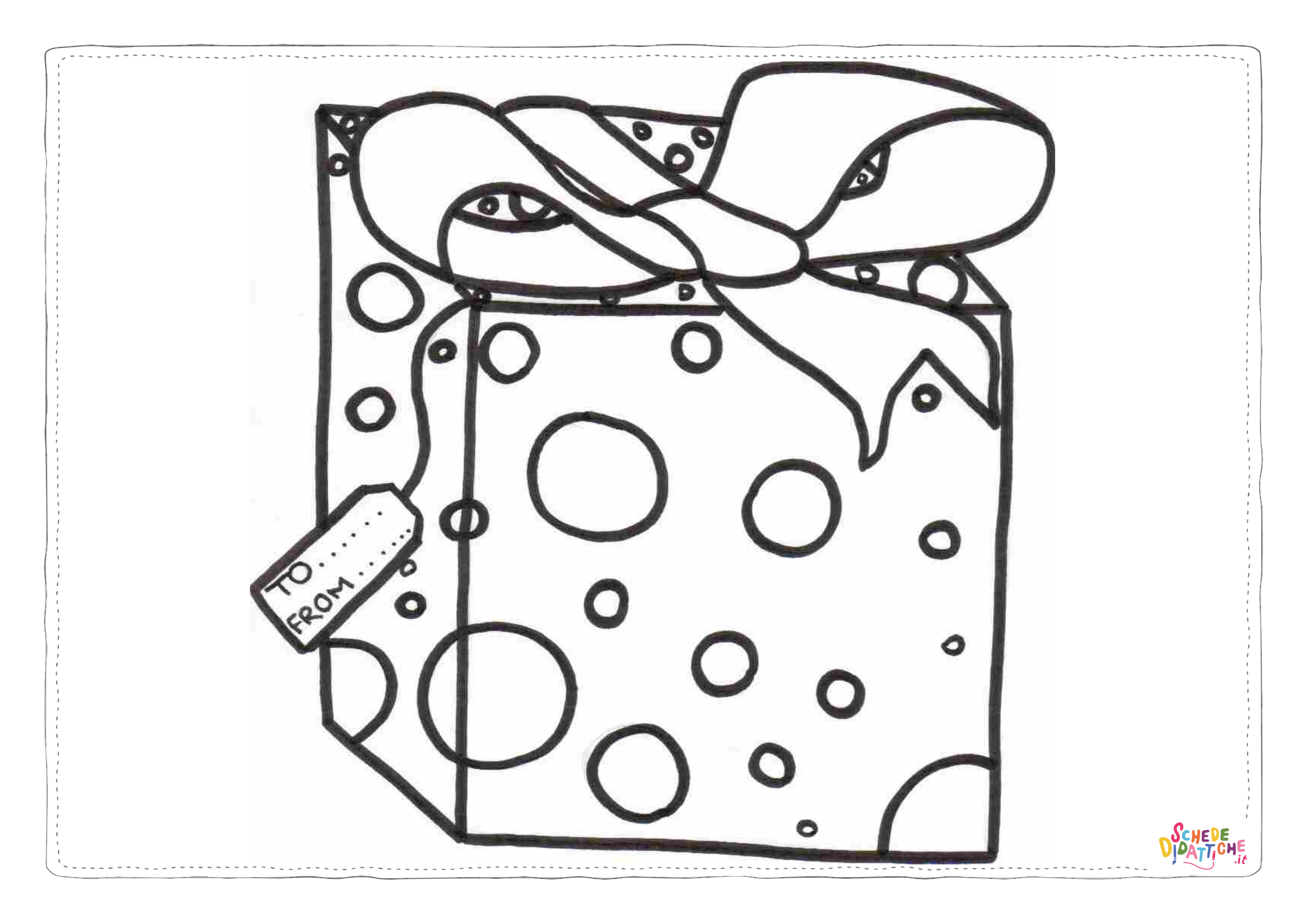 Disegno "Disegno di regalo da stampare e colorare 22" Disegno di regalo da stampare e colorare 22