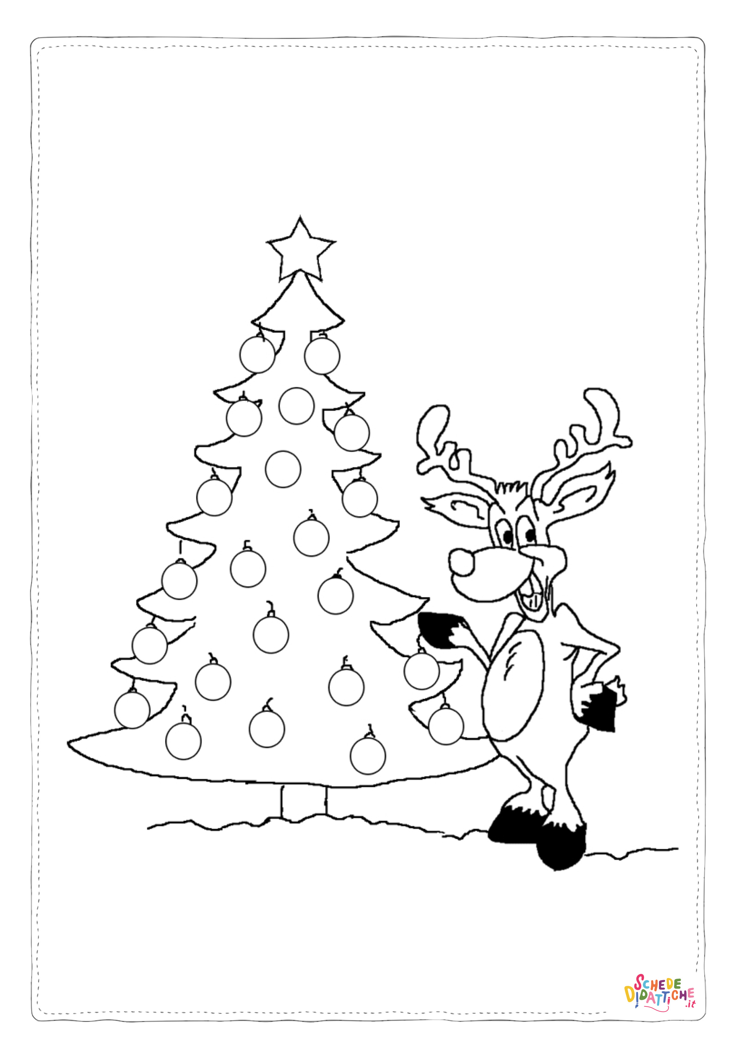 Disegno "Disegno di albero di Natale da stampare e colorare 34" Disegno di albero di Natale da stampare e colorare 34