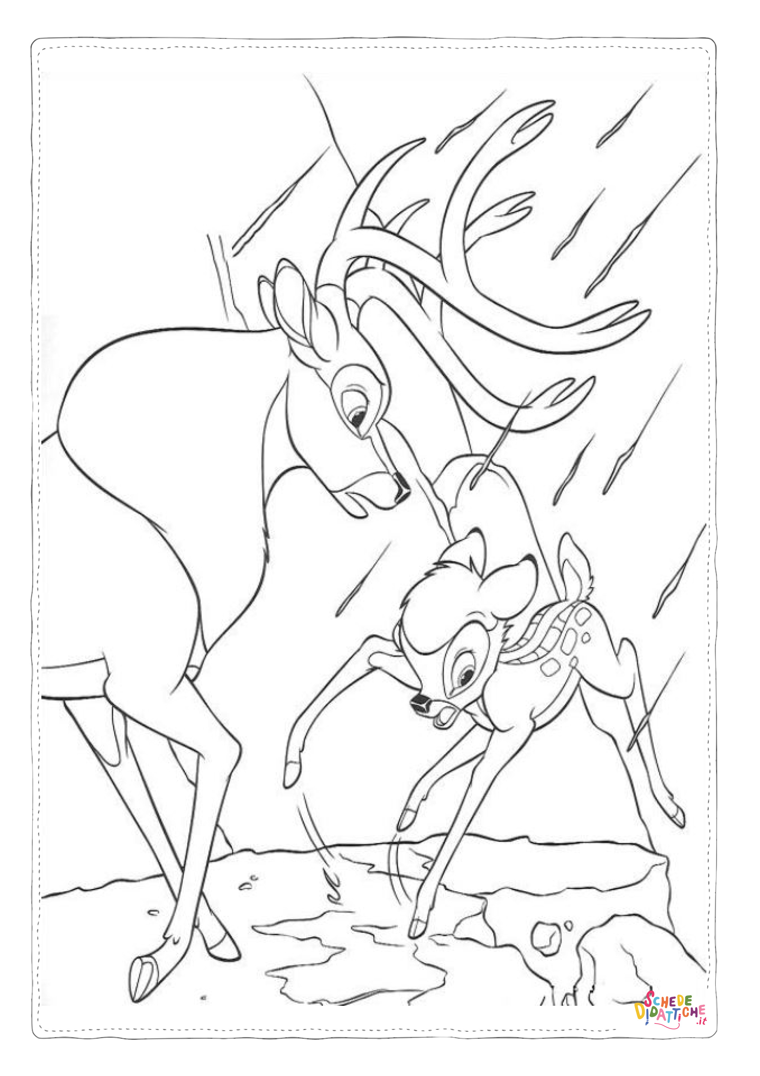 Disegno "Disegno di Bambi da stampare e colorare 29" Disegno di Bambi da stampare e colorare 29