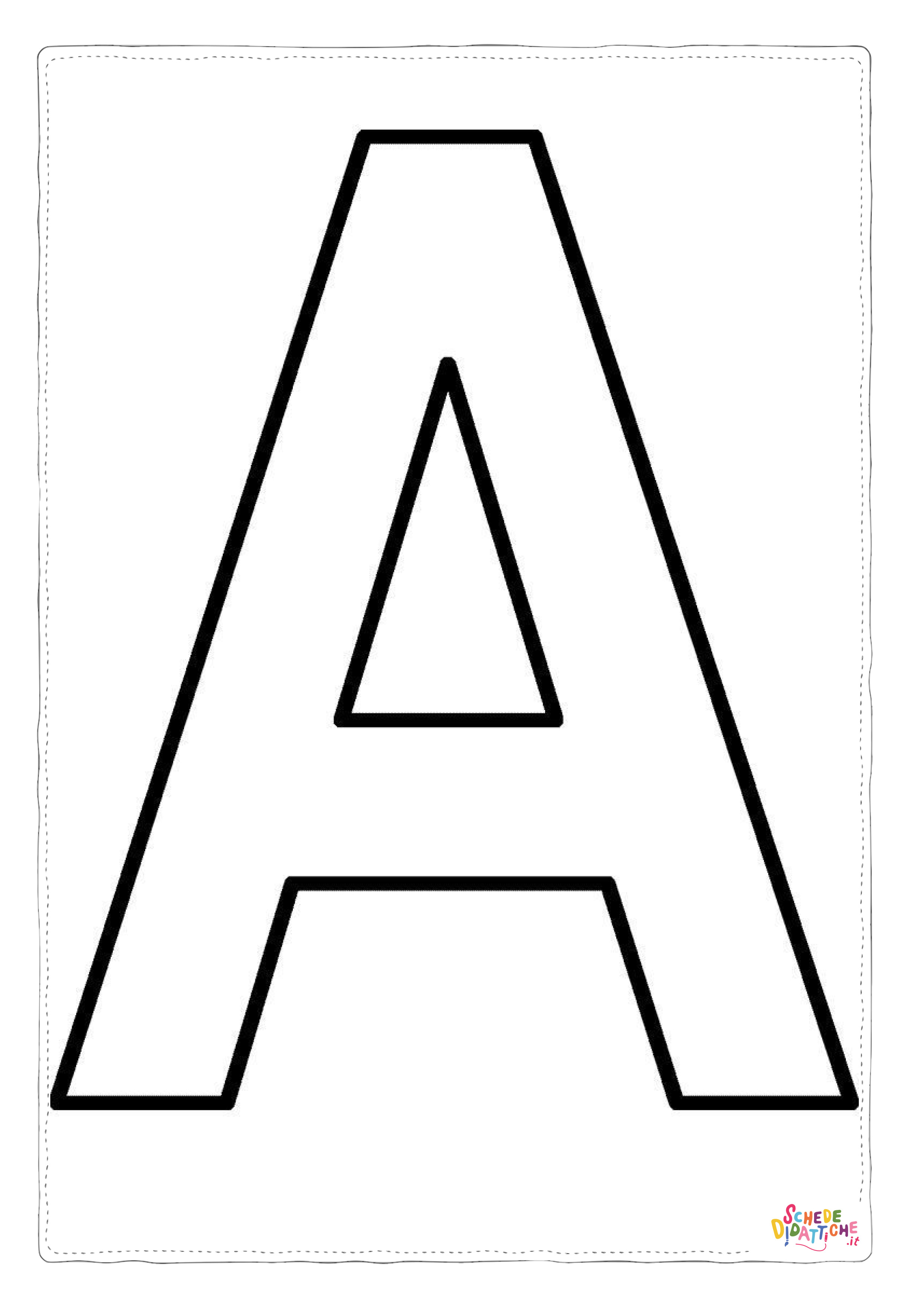 Disegno di lettera dell'alfabeto da stampare e colorare 285