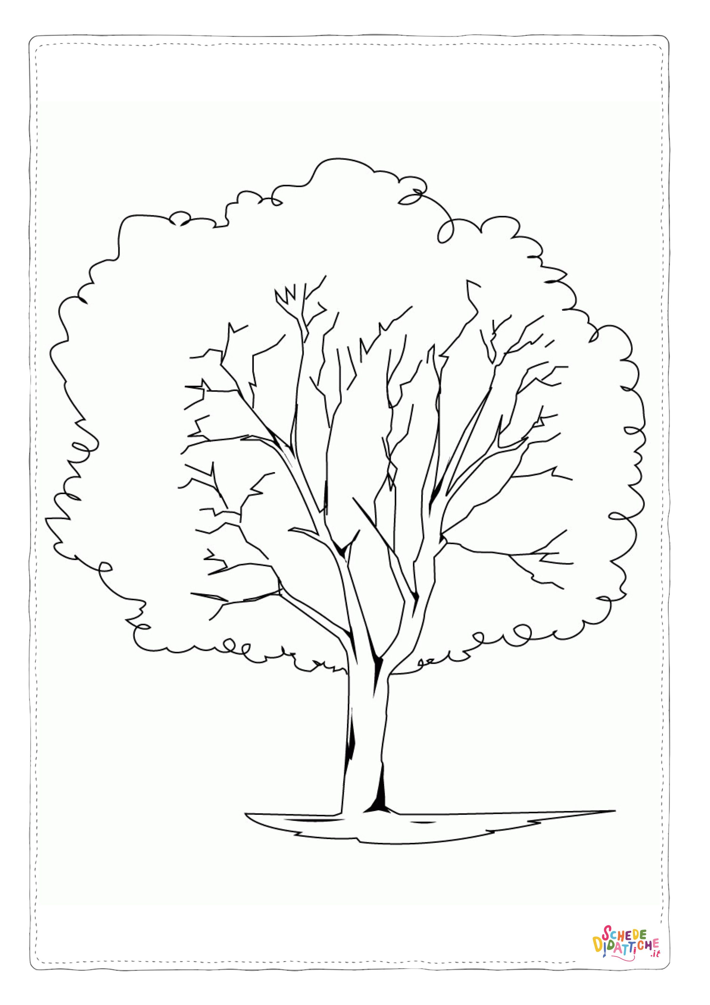 Disegno "Disegno di albero da stampare e colorare 56" Disegno di albero da stampare e colorare 56