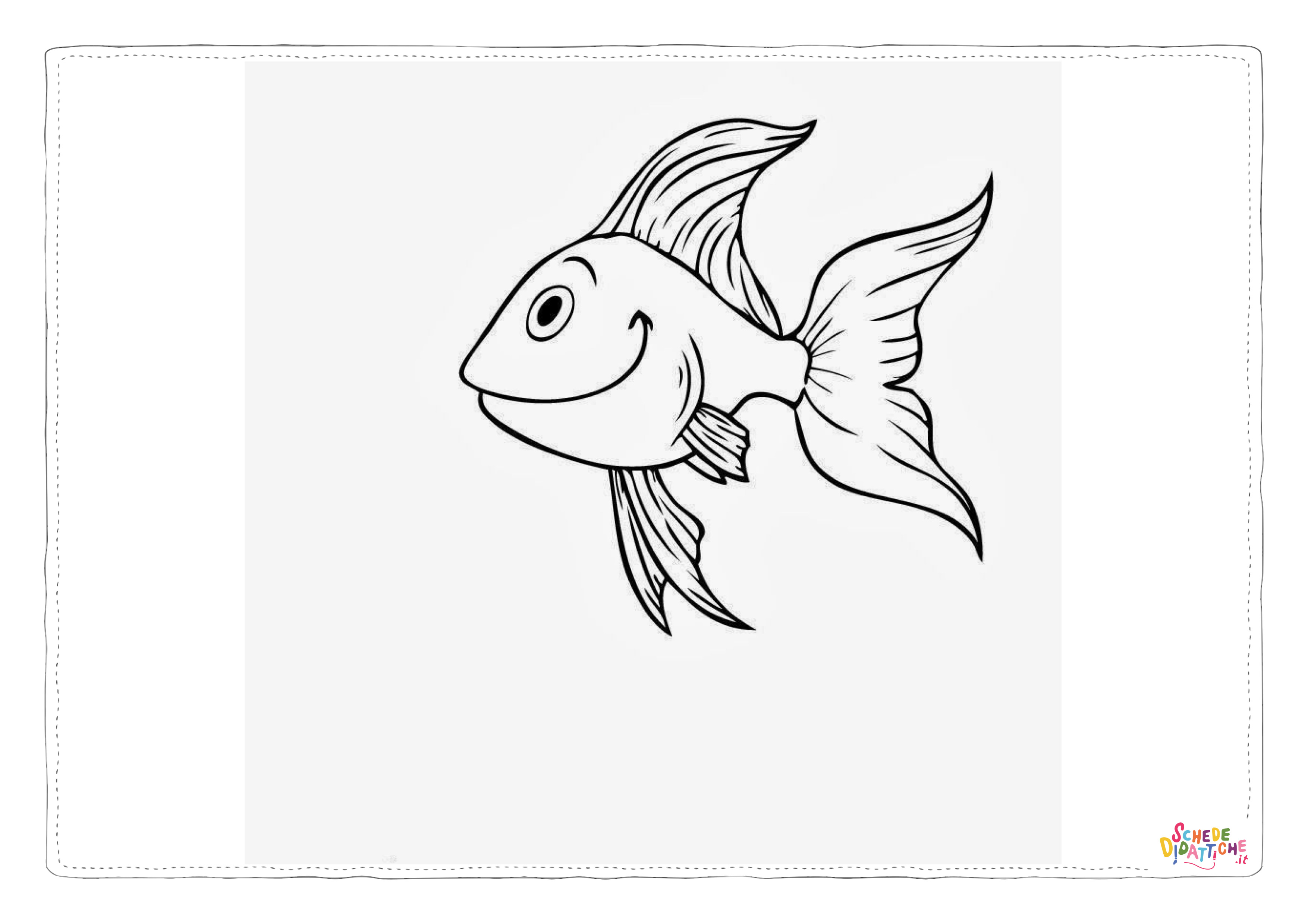 Disegno "Disegno di pesce da stampare e colorare 243" Disegno di pesce da stampare e colorare 243