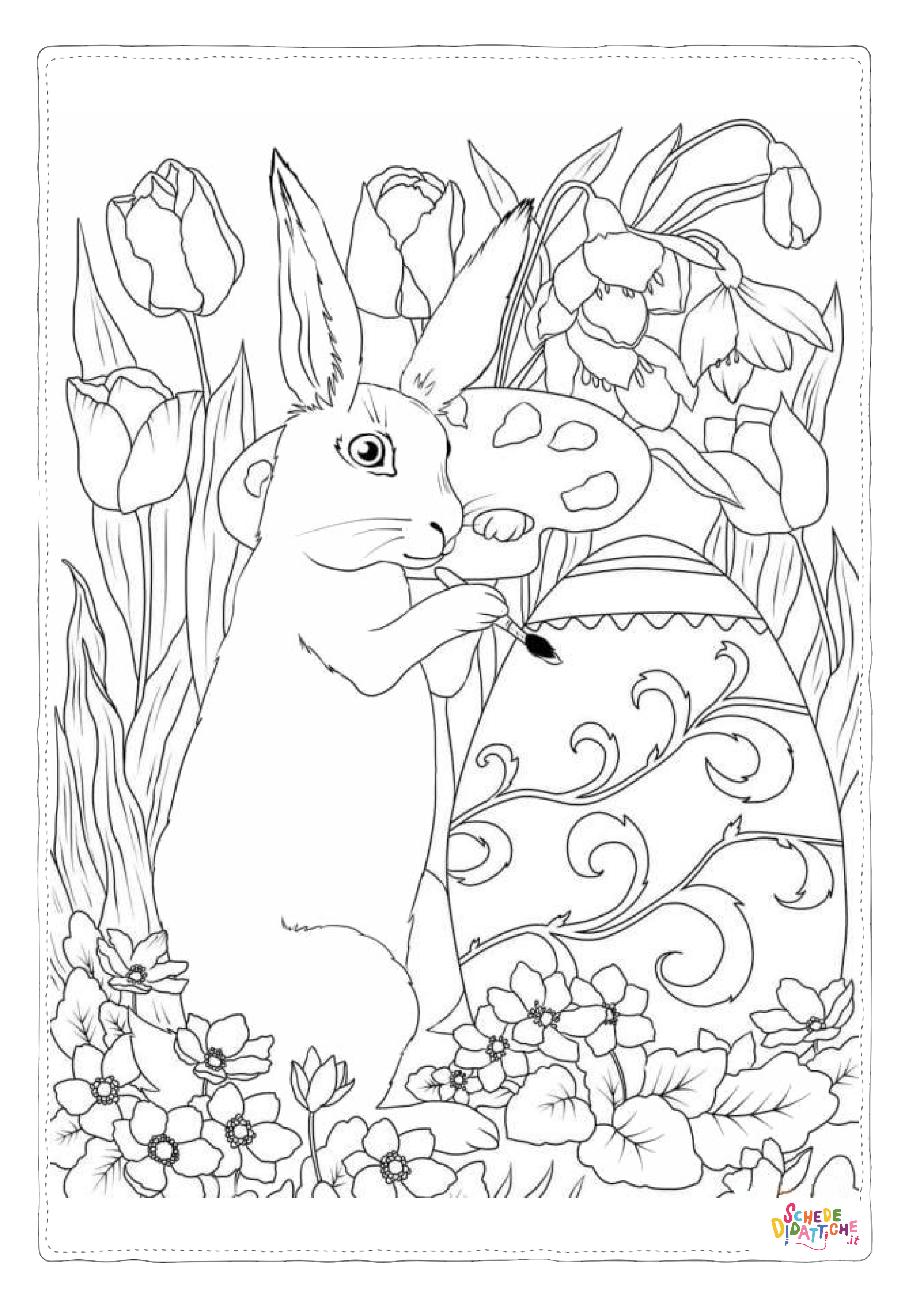 Disegno "Disegno di uovo di Pasqua da stampare e colorare 57" Disegno di uovo di Pasqua da stampare e colorare 57