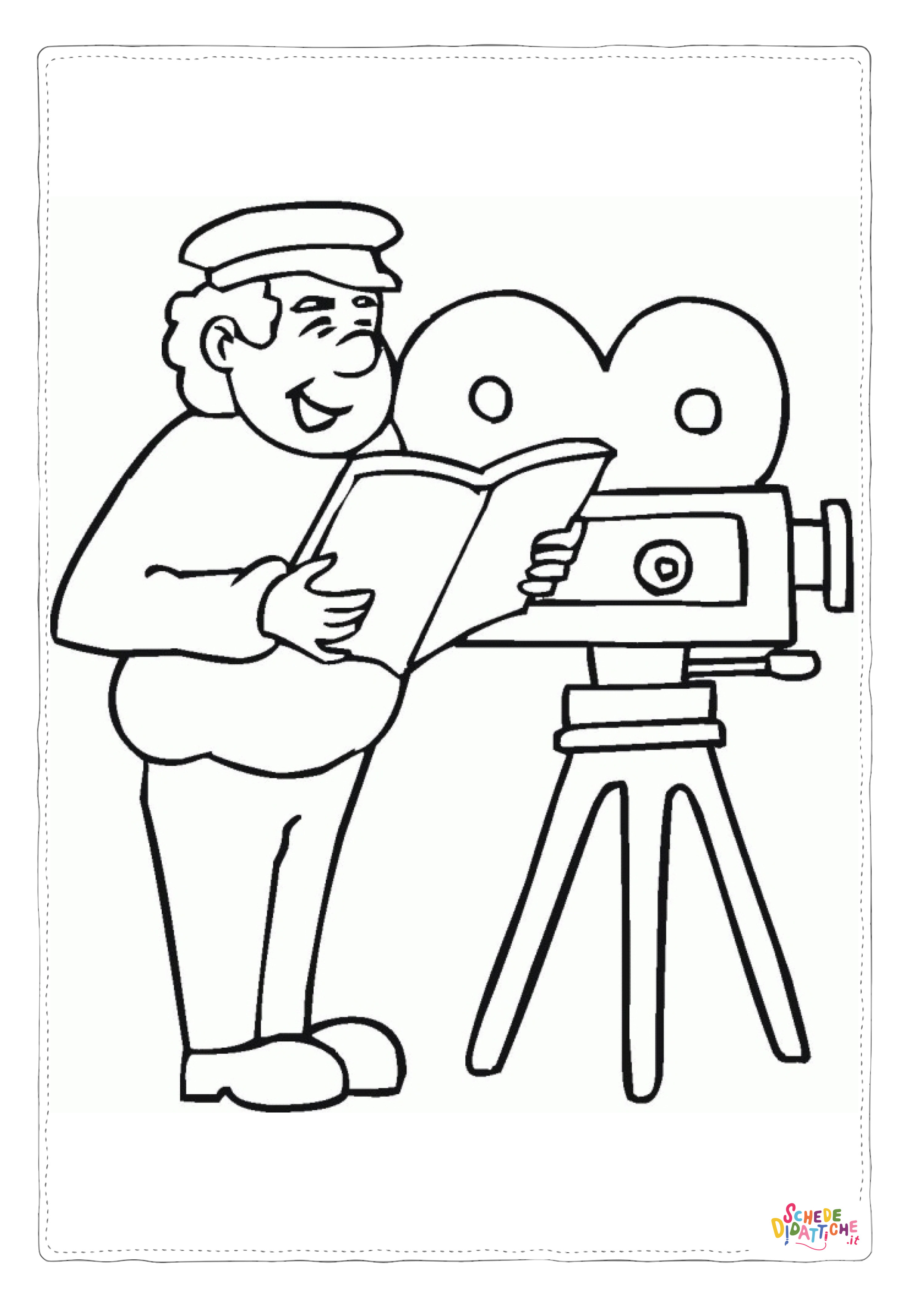Disegno di regista cinematografico da stampare e colorare