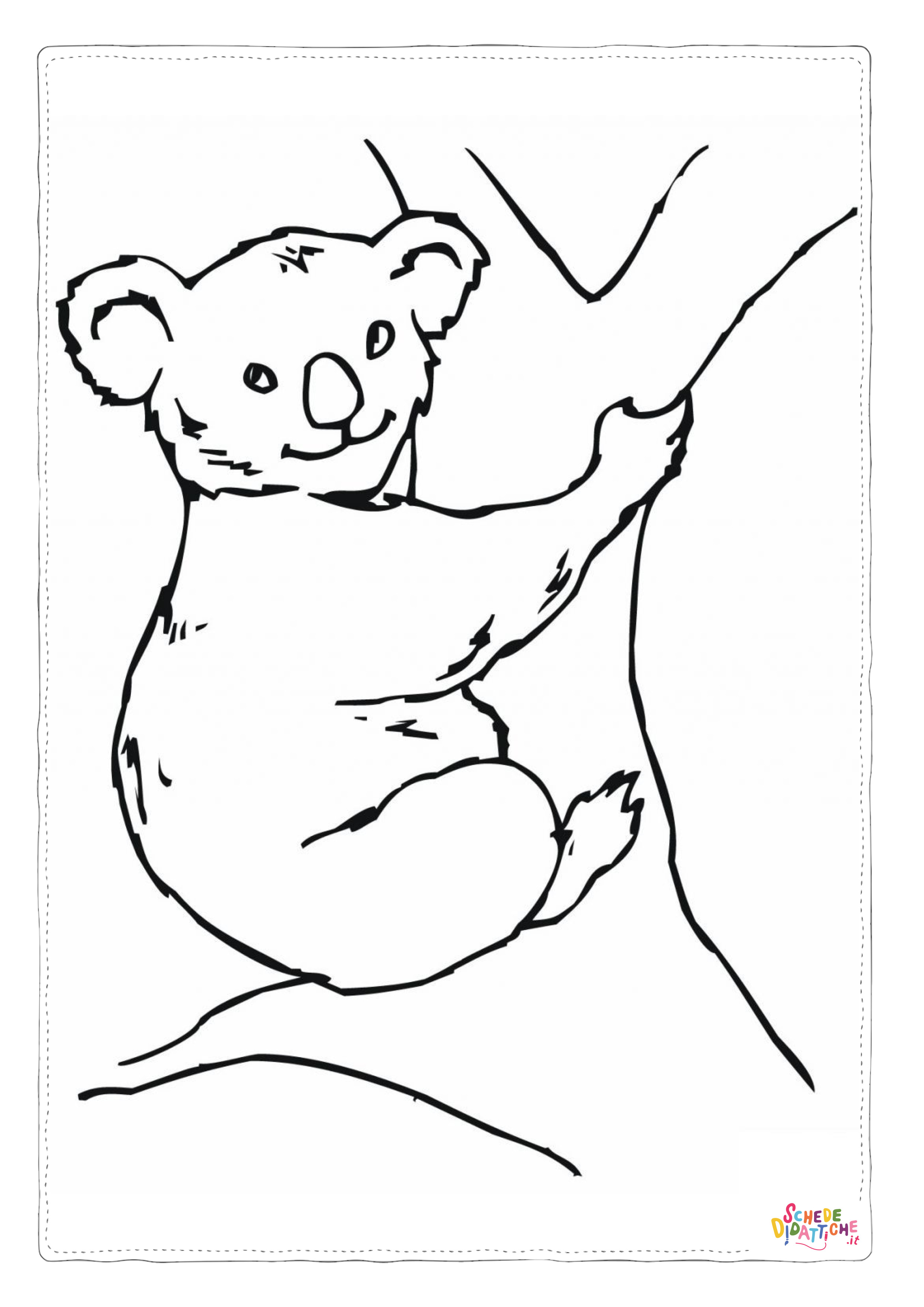 Disegno di koala da stampare e colorare 25