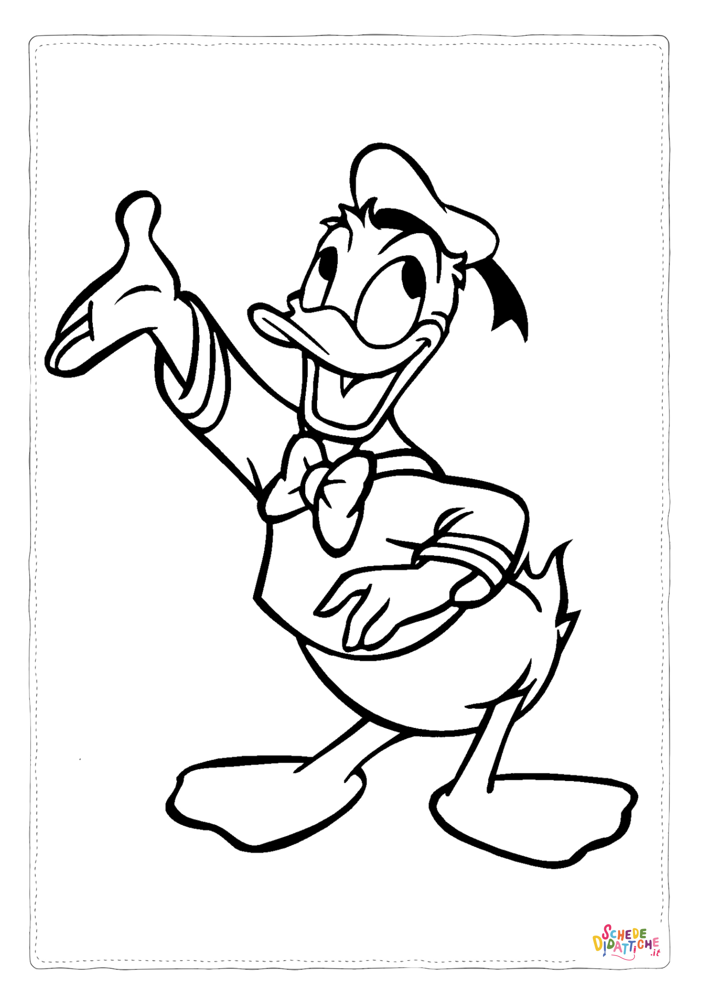 Disegno di Paperino da stampare e colorare 7