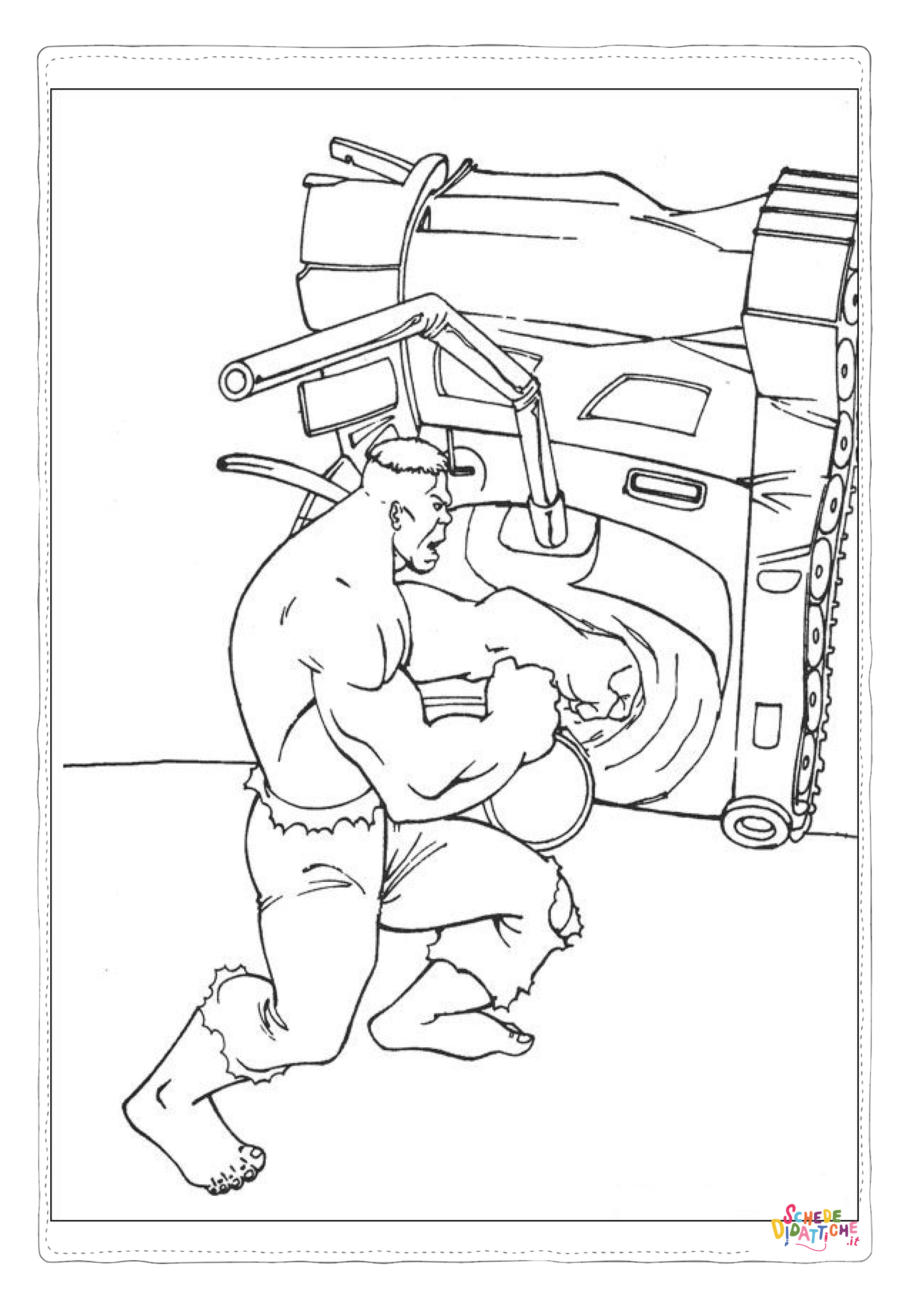Disegno "Disegno di Hulk da stampare e colorare 54" Disegno di Hulk da stampare e colorare 54