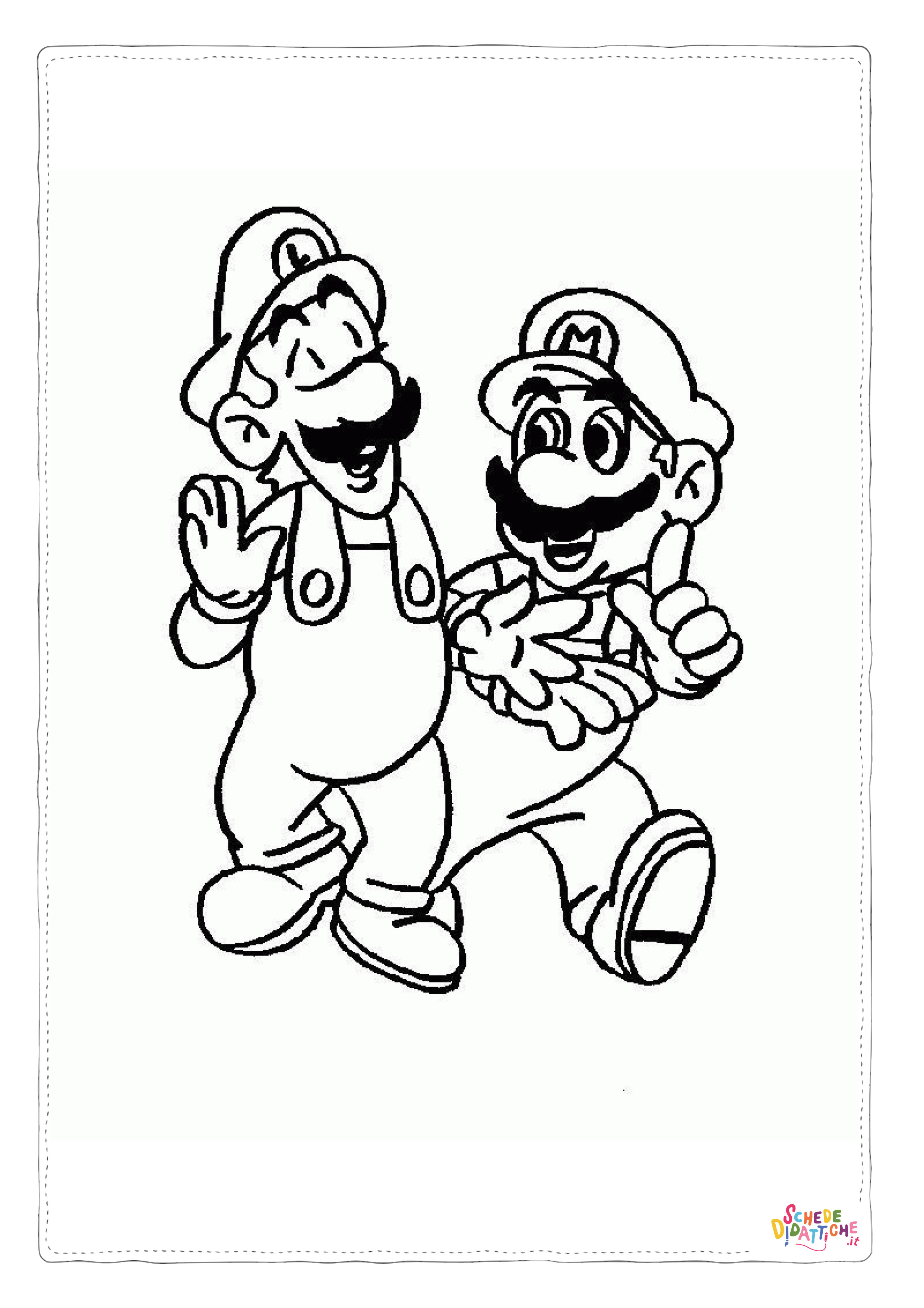 Disegno "Disegno di Super Mario da stampare e colorare 44" Disegno di Super Mario da stampare e colorare 44