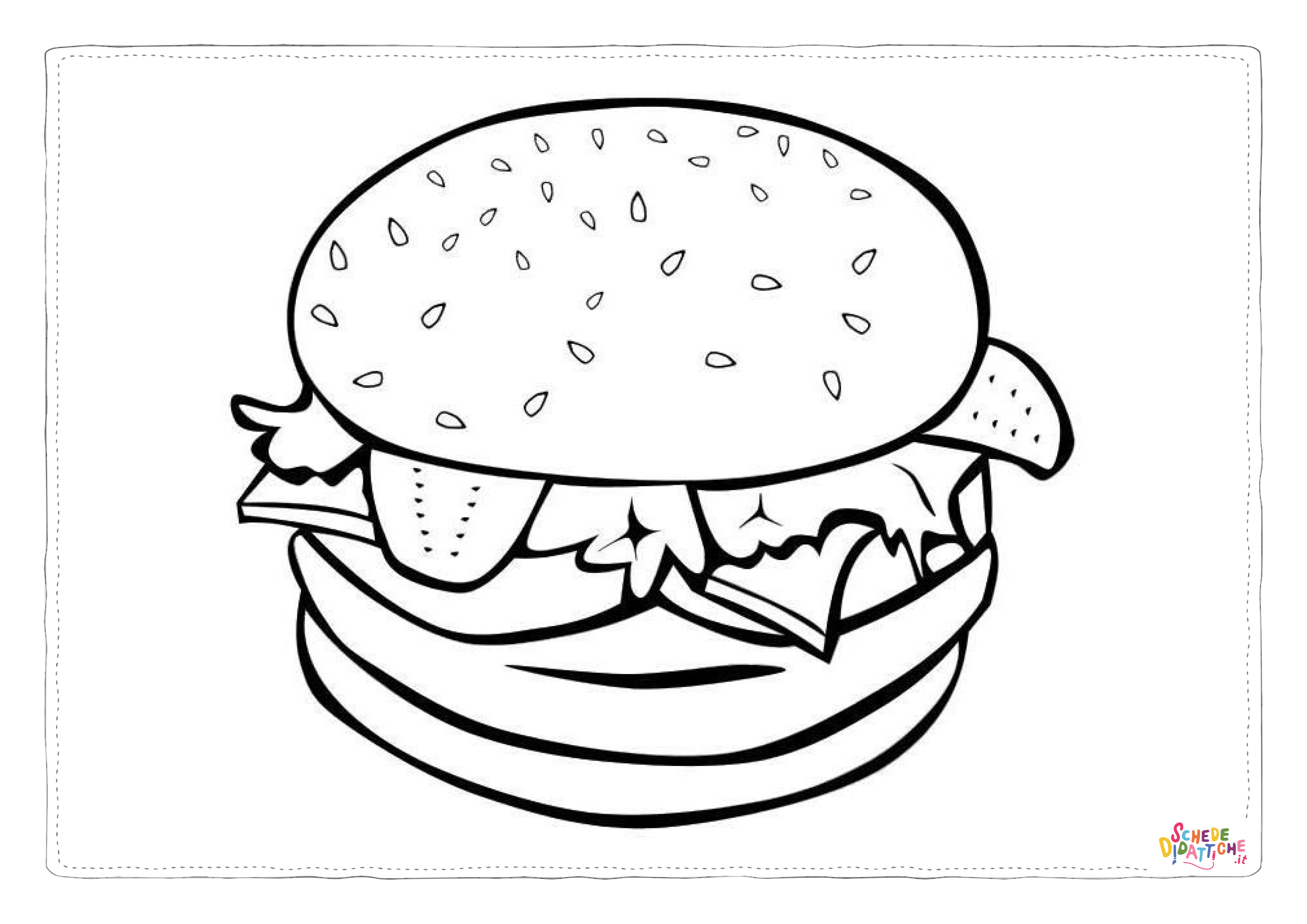 Disegno "Disegno di fast food da stampare e colorare 4" Disegno di fast food da stampare e colorare 4