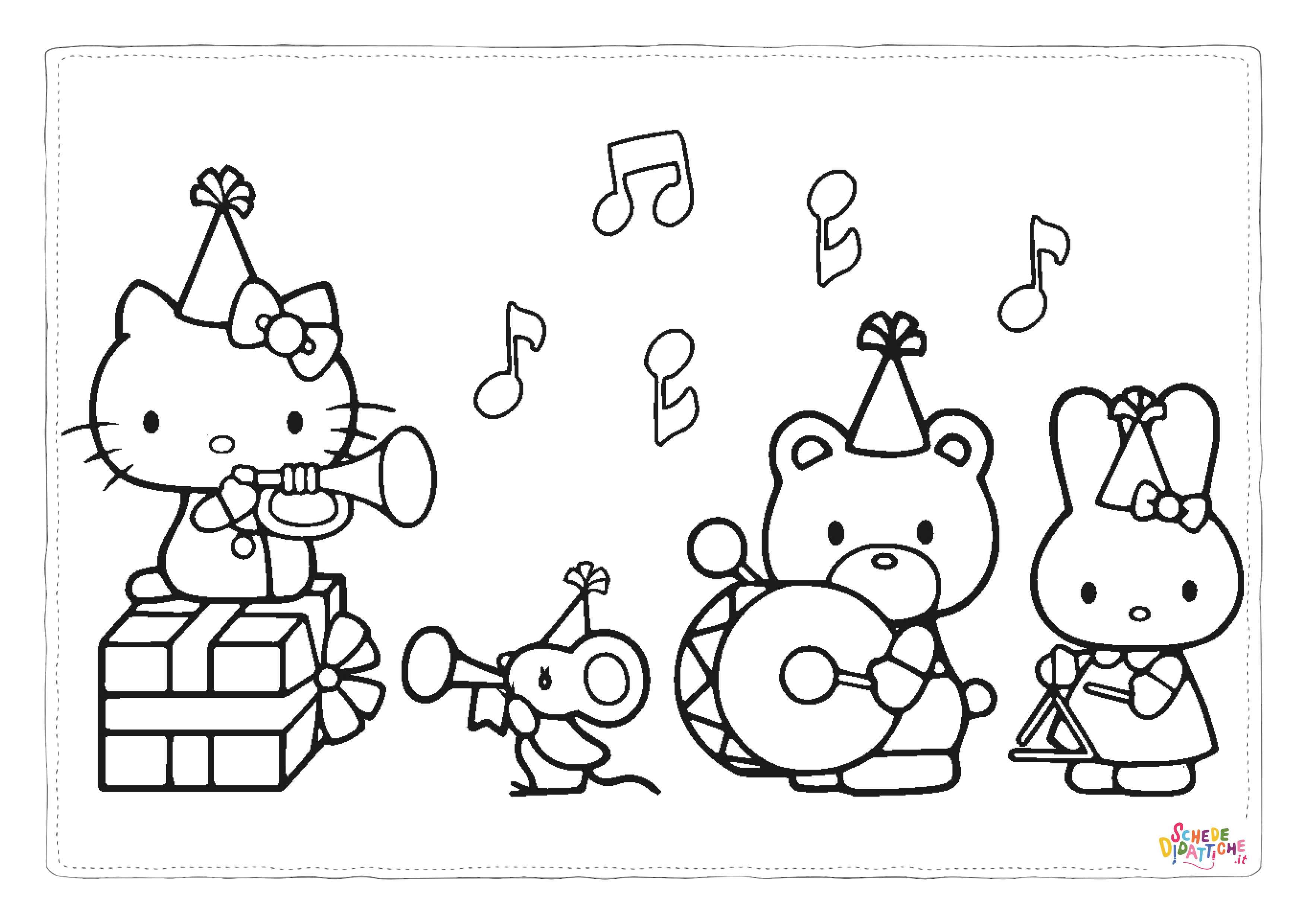 Disegno "Disegno di Hello Kitty da stampare e colorare 87" Disegno di Hello Kitty da stampare e colorare 87