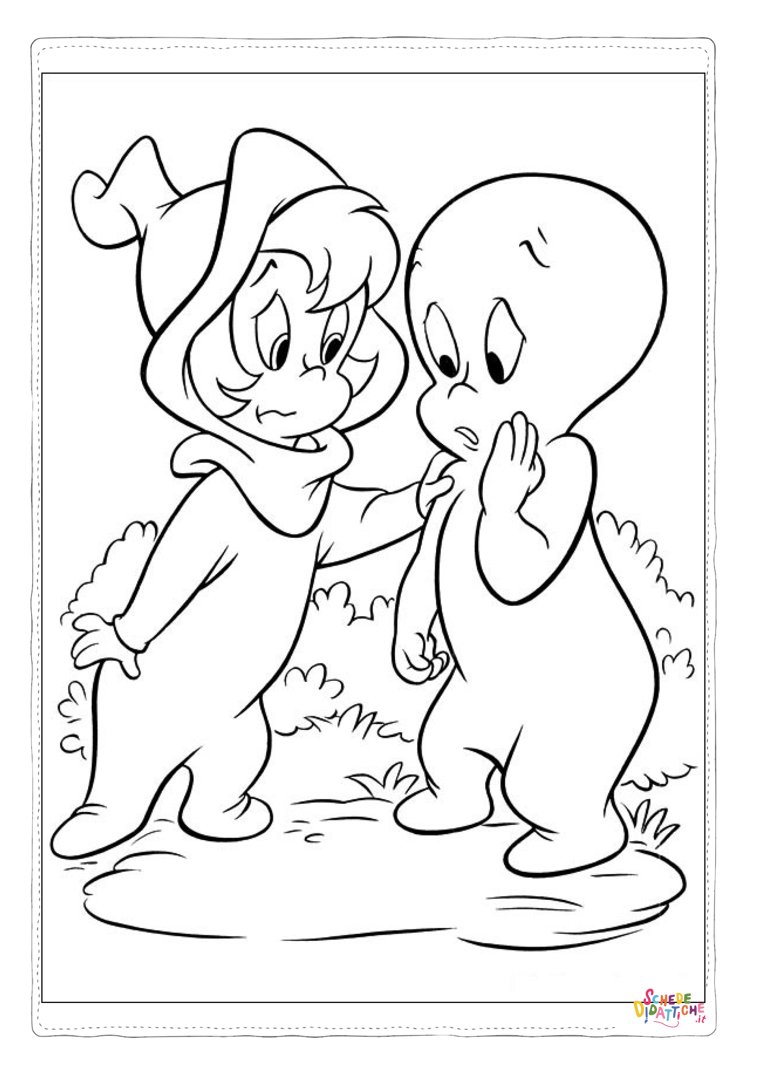 Disegno "Disegno di Casper da stampare e colorare 9" Disegno di Casper da stampare e colorare 9