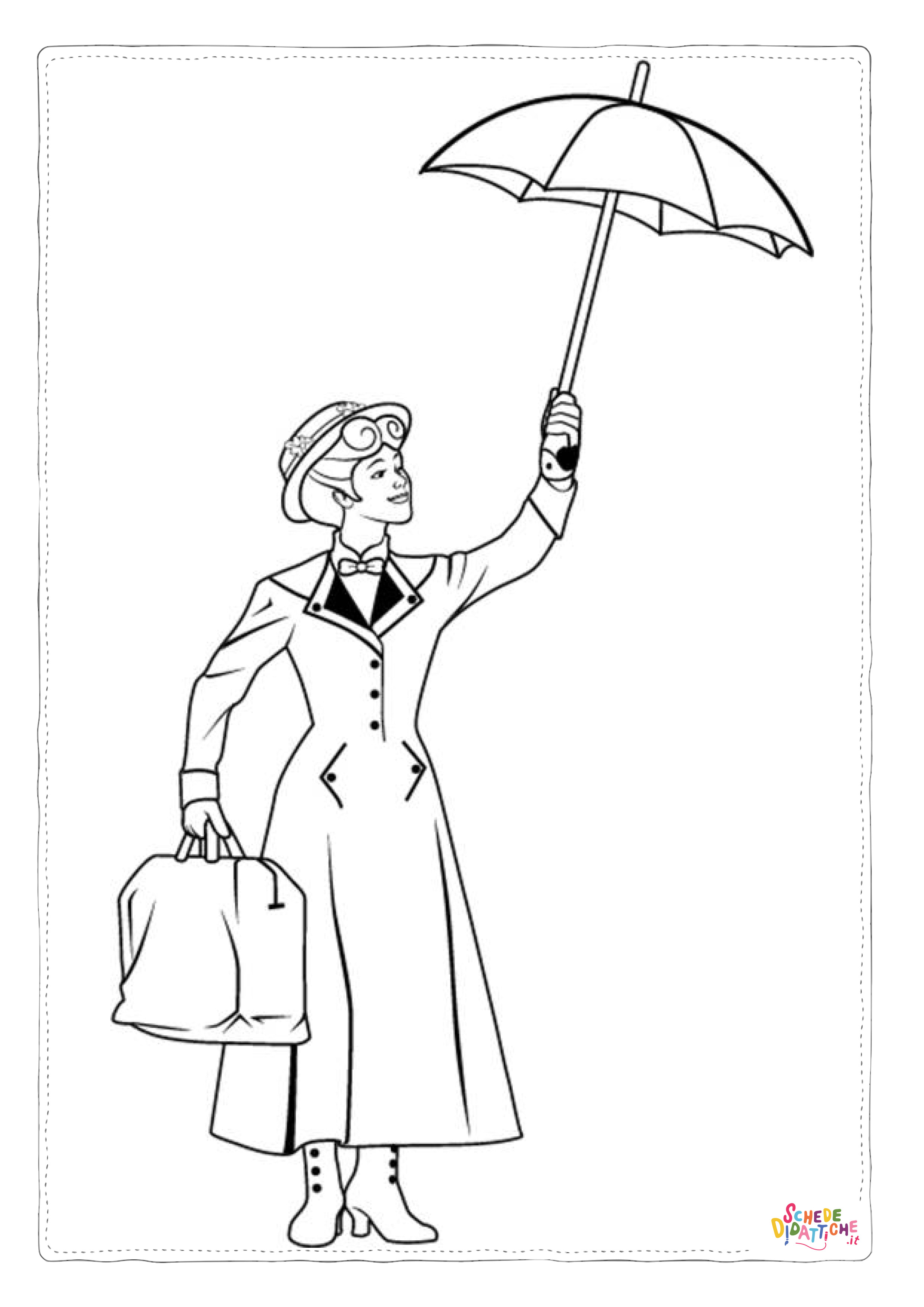 Disegno di Mary Poppins da stampare e colorare 32