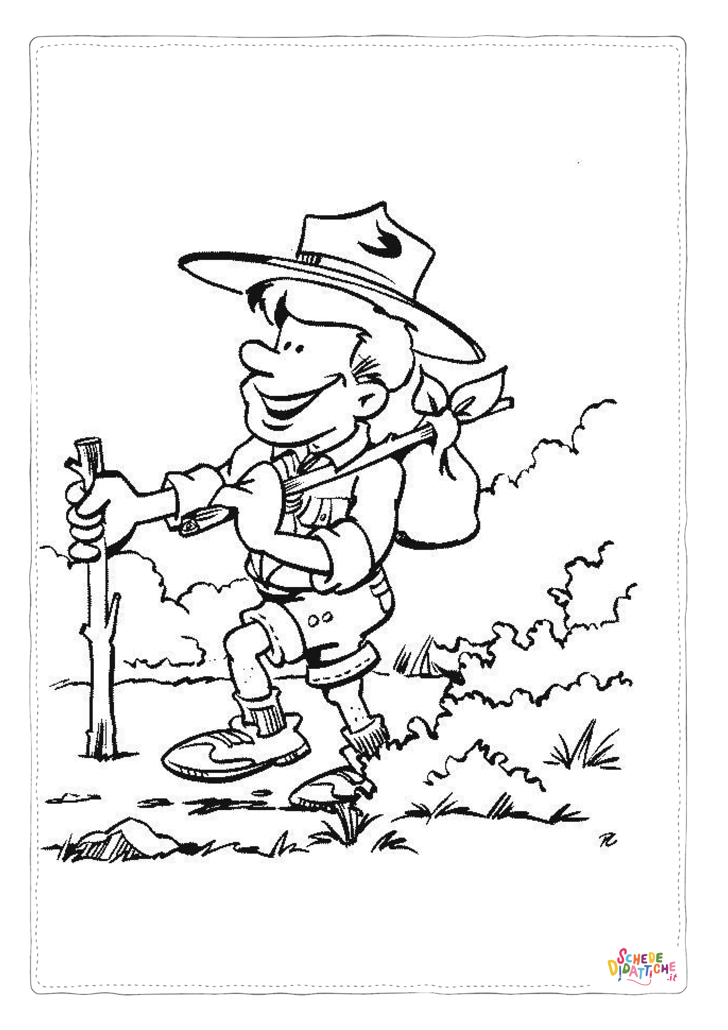 Disegno di campeggio da stampare e colorare 58