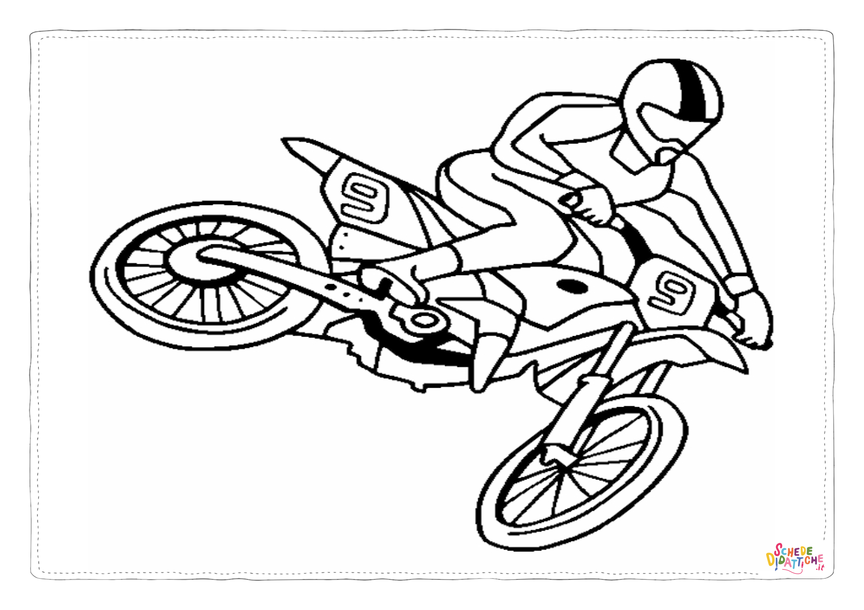 Disegno "Disegno di moto da stampare e colorare 66" Disegno di moto da stampare e colorare 66