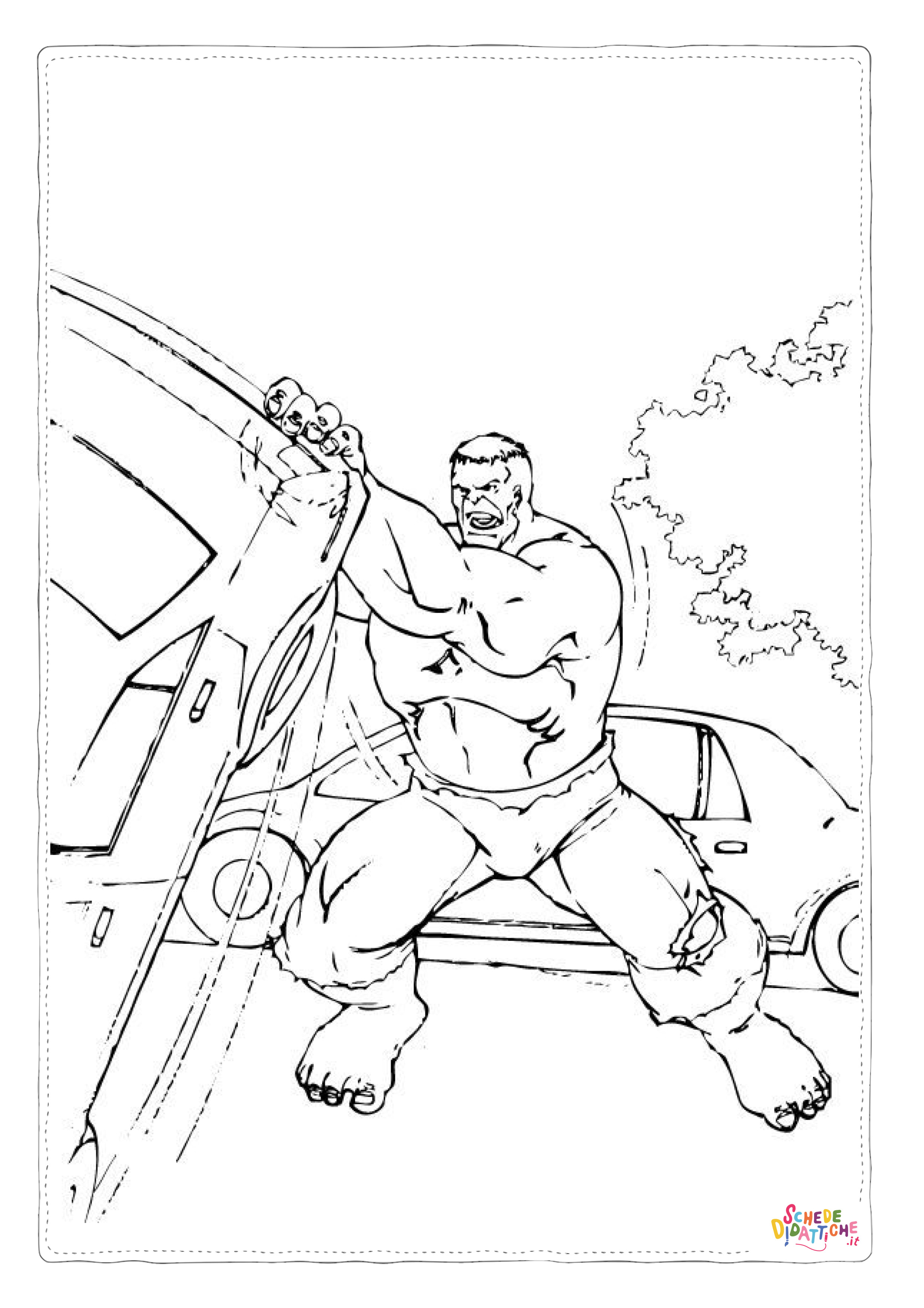 Disegno "Disegno di Hulk da stampare e colorare 124" Disegno di Hulk da stampare e colorare 124
