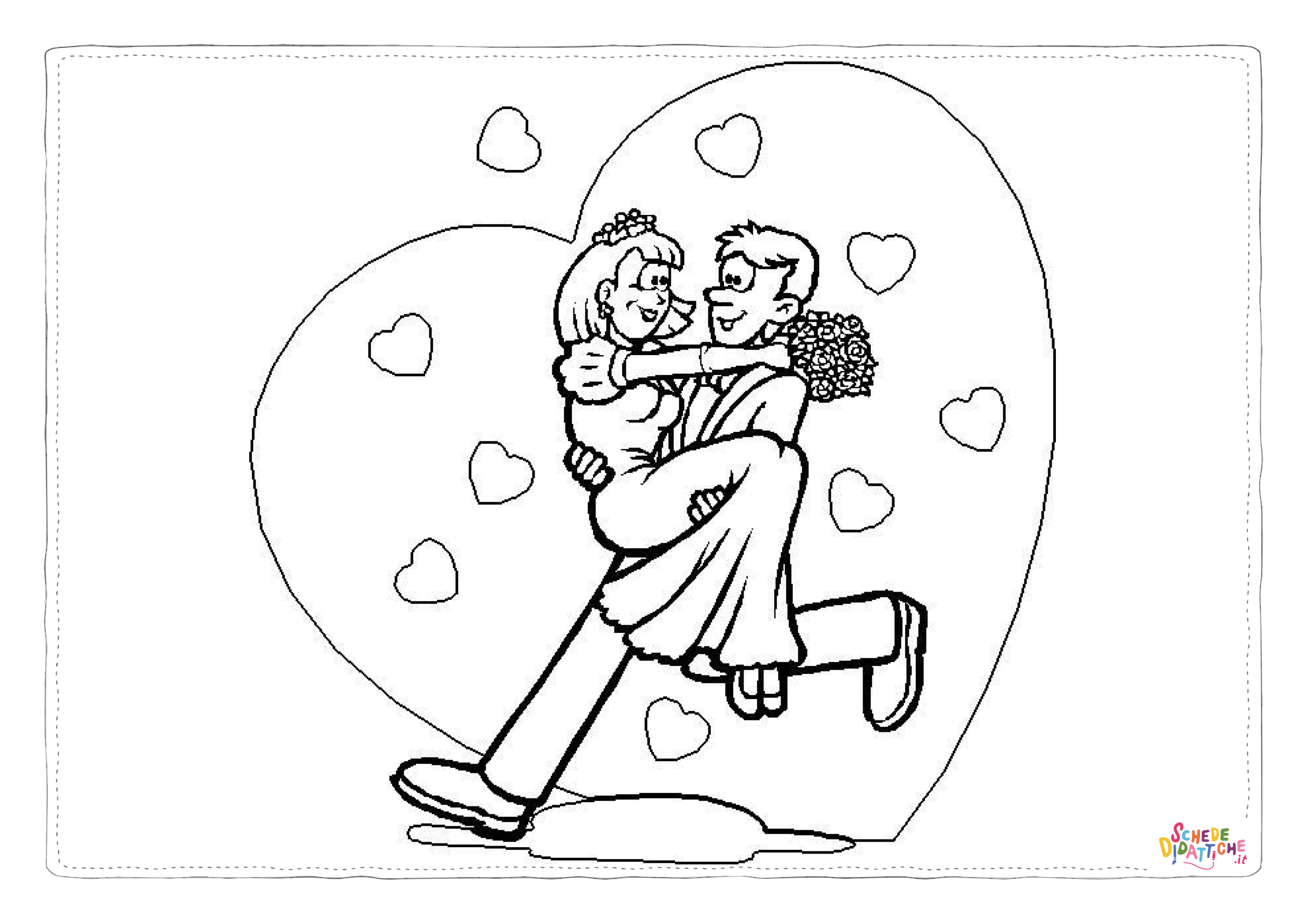 Disegno "Disegno di San Valentino da stampare e colorare 118" Disegno di San Valentino da stampare e colorare 118