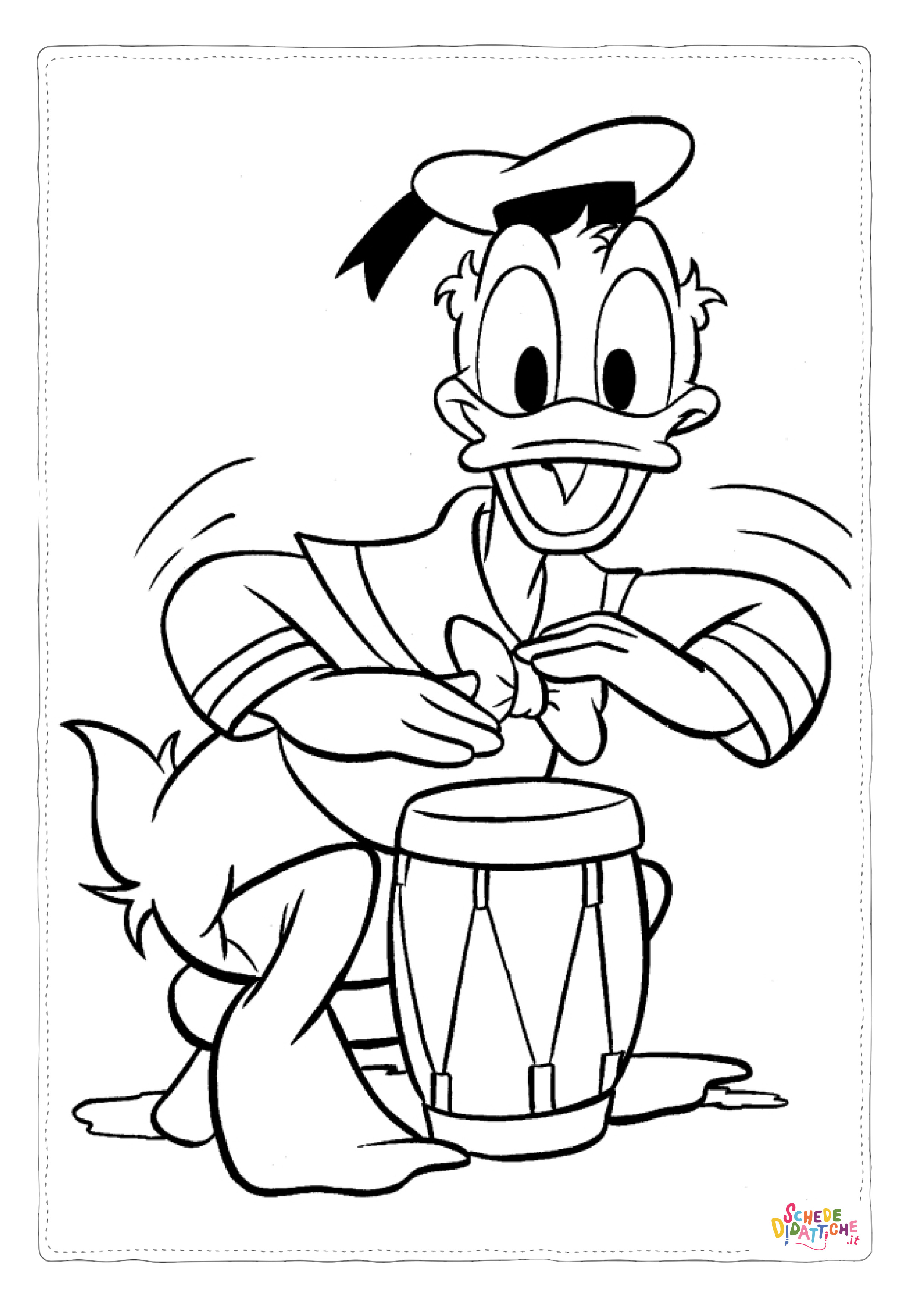 Disegno "Disegno di Paperino da stampare e colorare 114" Disegno di Paperino da stampare e colorare 114