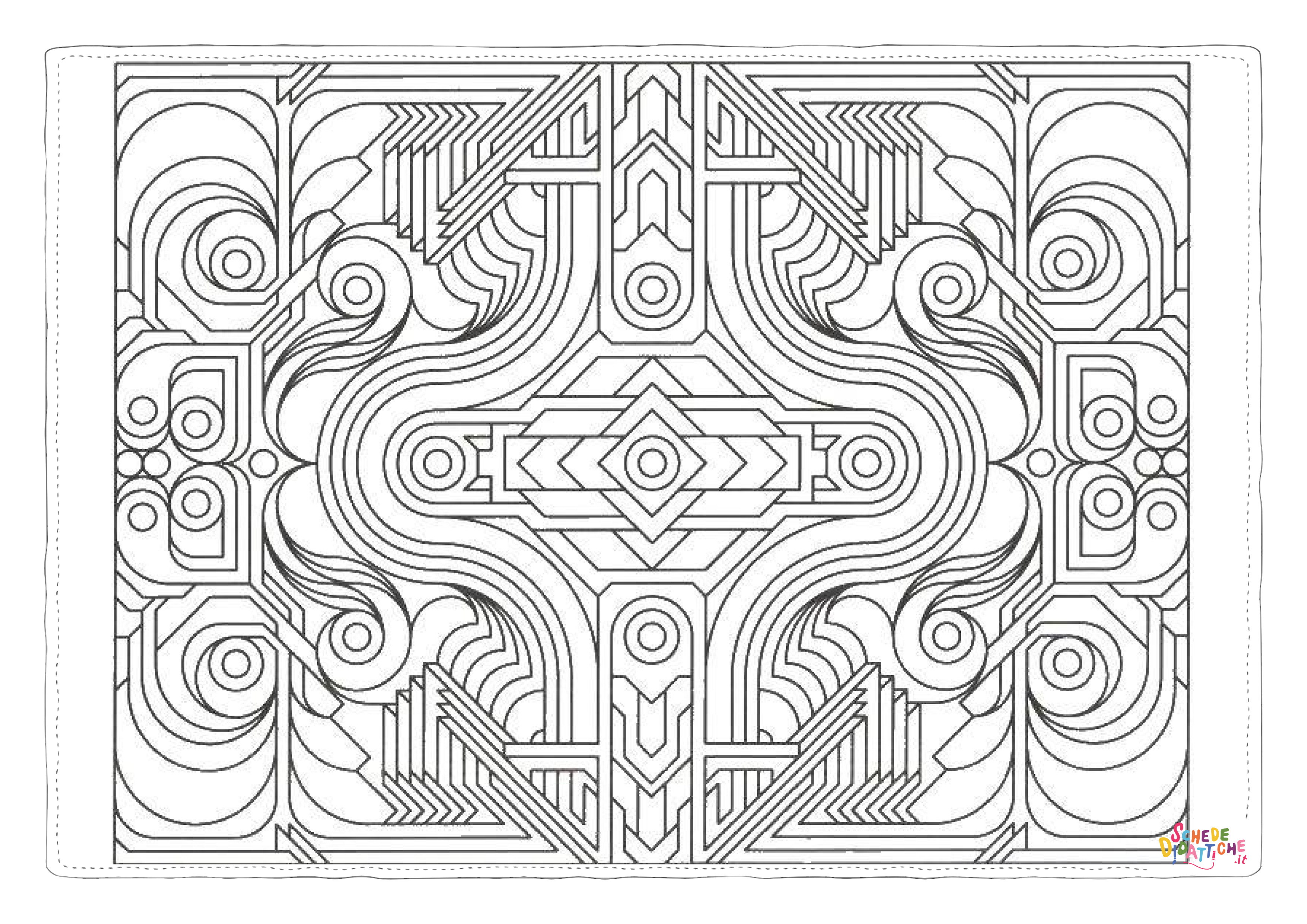 Disegno "Disegno di mandala da stampare e colorare 1050" Disegno di mandala da stampare e colorare 1050