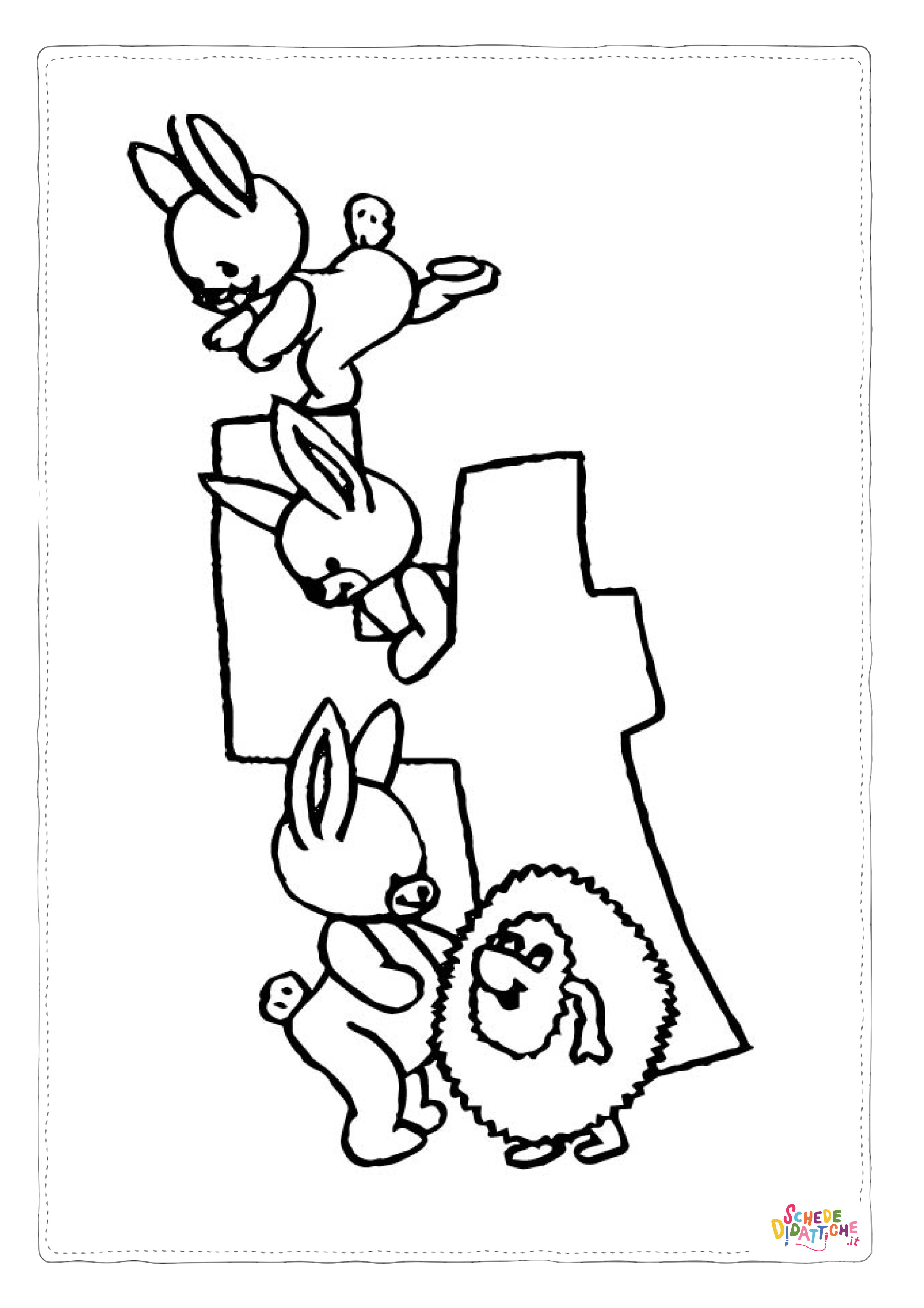 Disegno "Disegno di numero da stampare e colorare 9" Disegno di numero da stampare e colorare 9