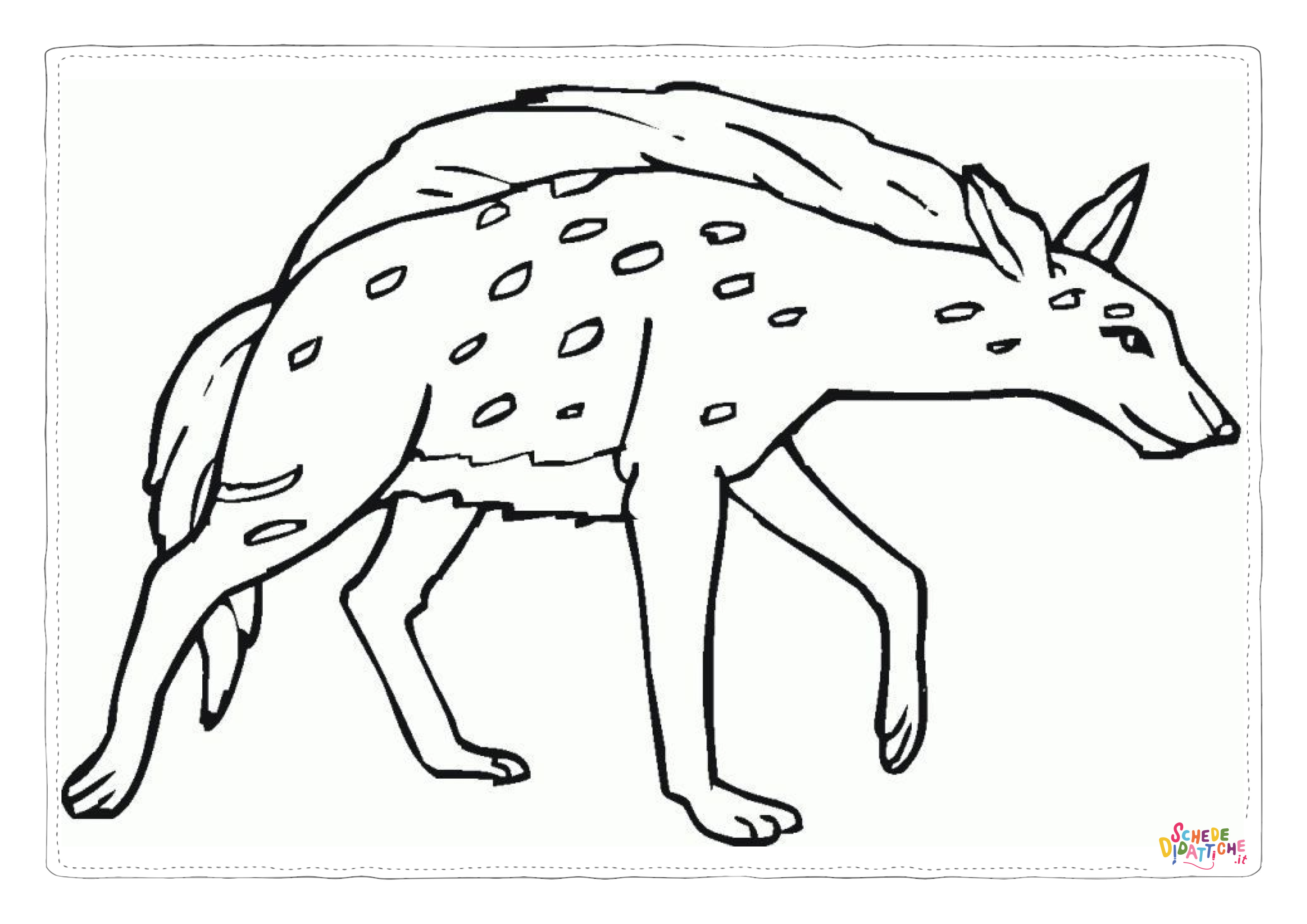 Disegno "Disegno di iena da stampare e colorare 13" Disegno di iena da stampare e colorare 13