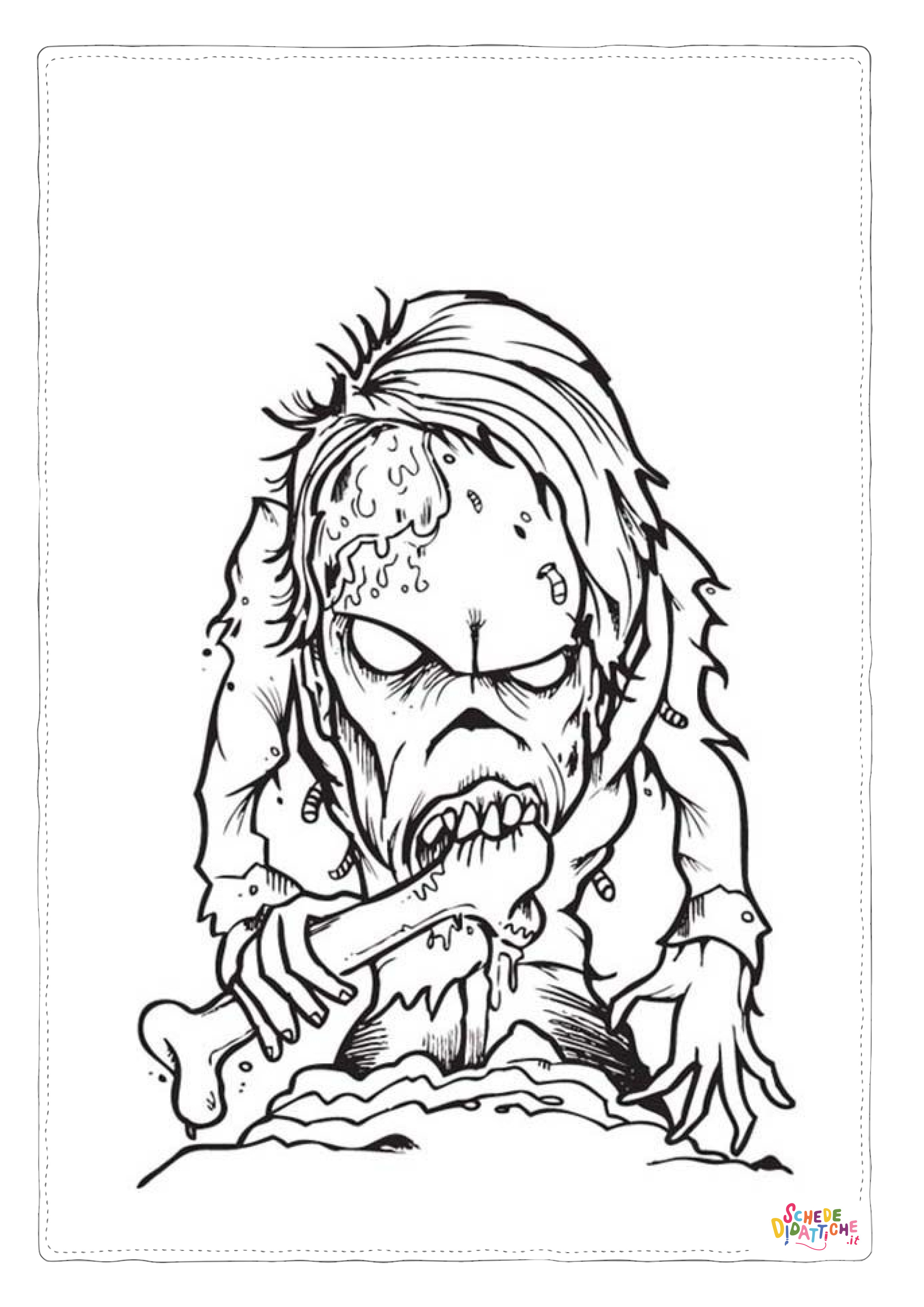 Disegno "Disegno di mostro di Halloween da stampare e colorare 4" Disegno di mostro di Halloween da stampare e colorare 4