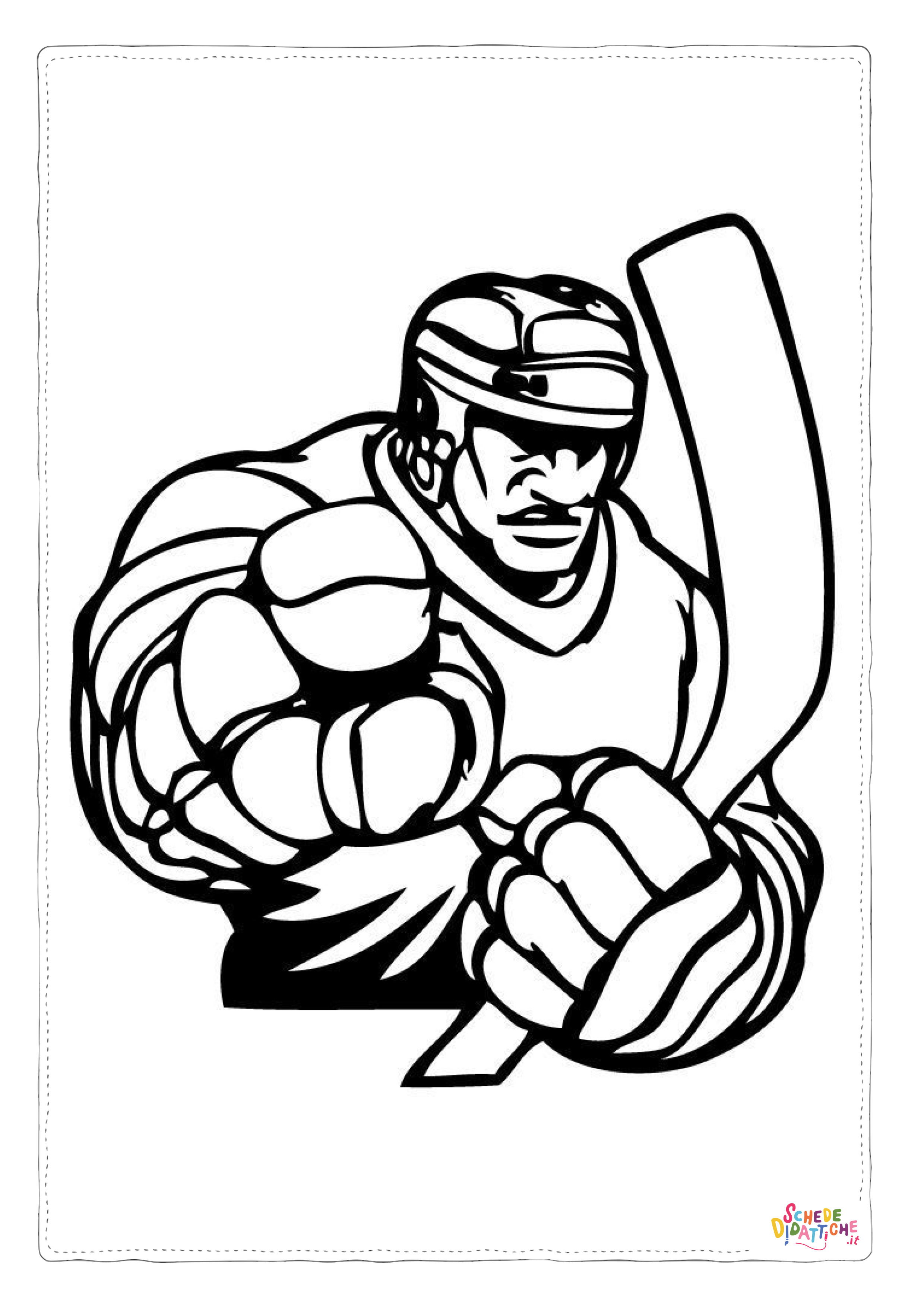 Disegno di hockey da stampare e colorare 40