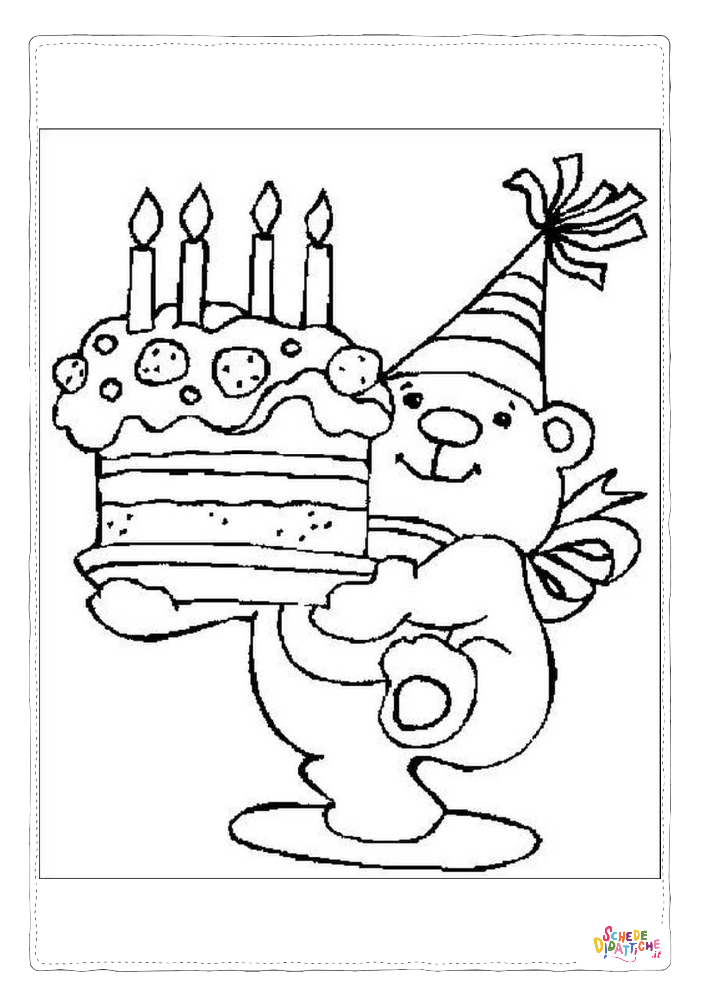 Disegno "Disegno di compleanno da stampare e colorare 90" Disegno di compleanno da stampare e colorare 90