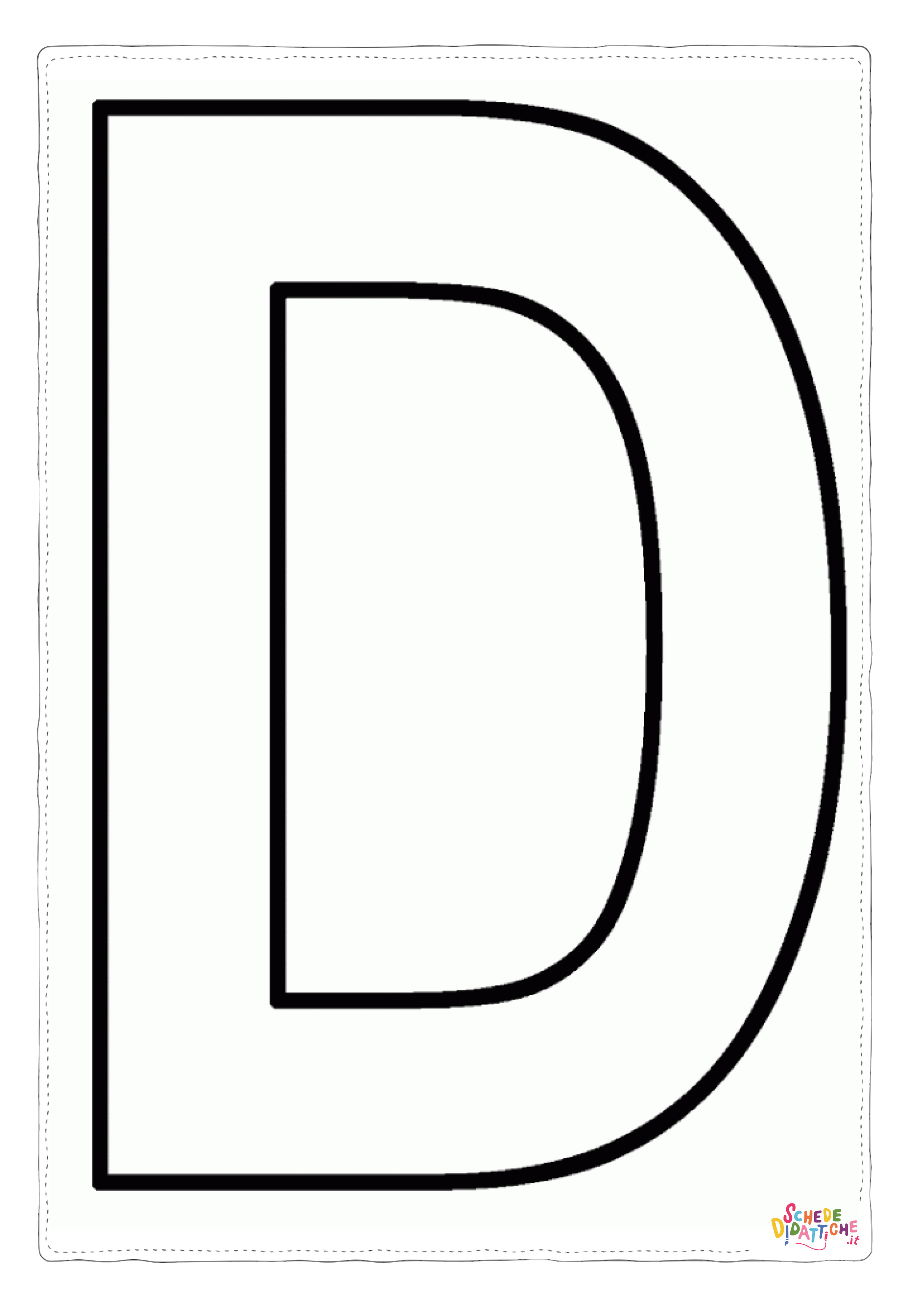 Disegno "Disegno di lettera dell'alfabeto da stampare e colorare 191" Disegno di lettera dell'alfabeto da stampare e colorare 191