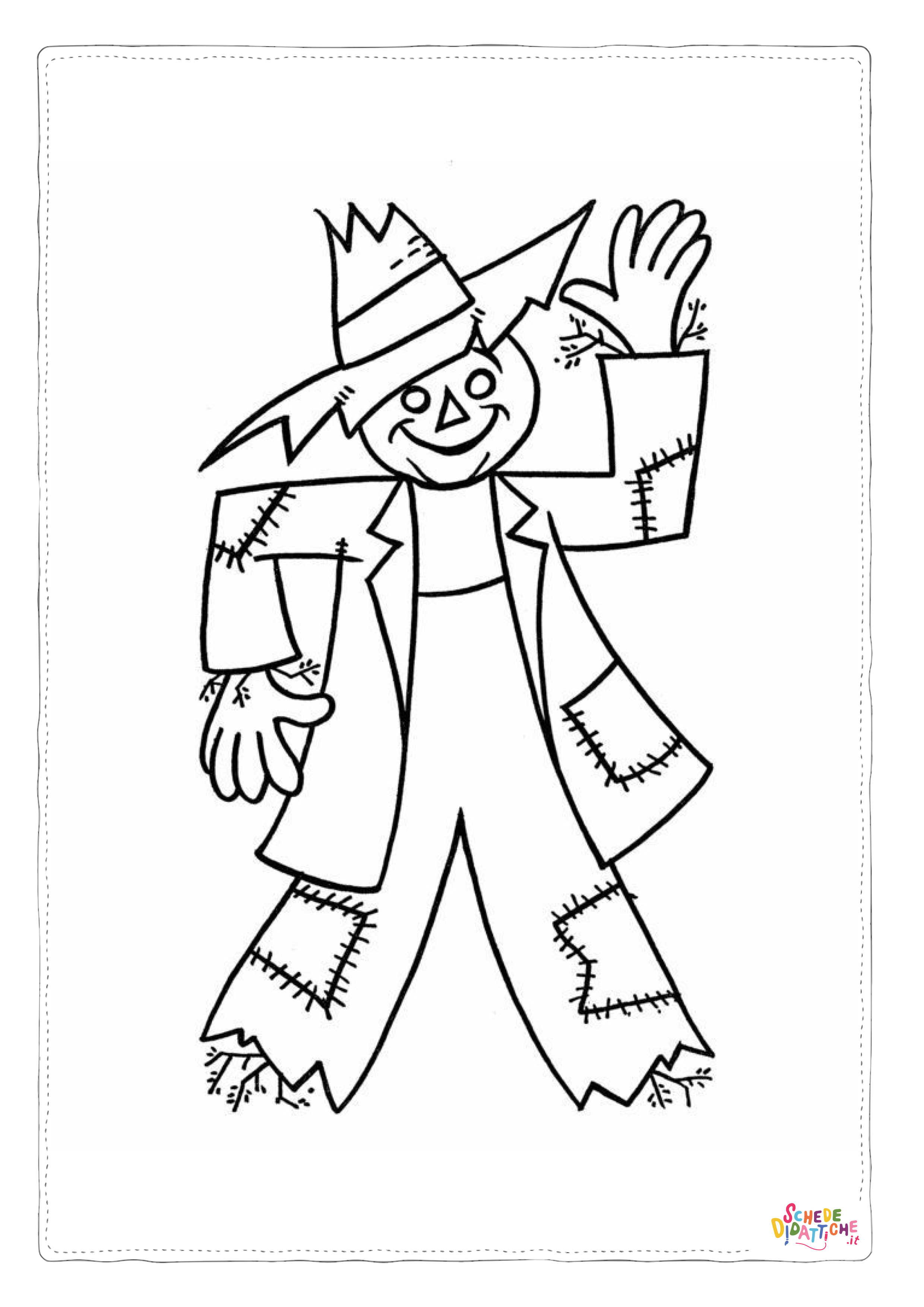 Disegno "Disegno di spaventapasseri da stampare e colorare 31" Disegno di spaventapasseri da stampare e colorare 31