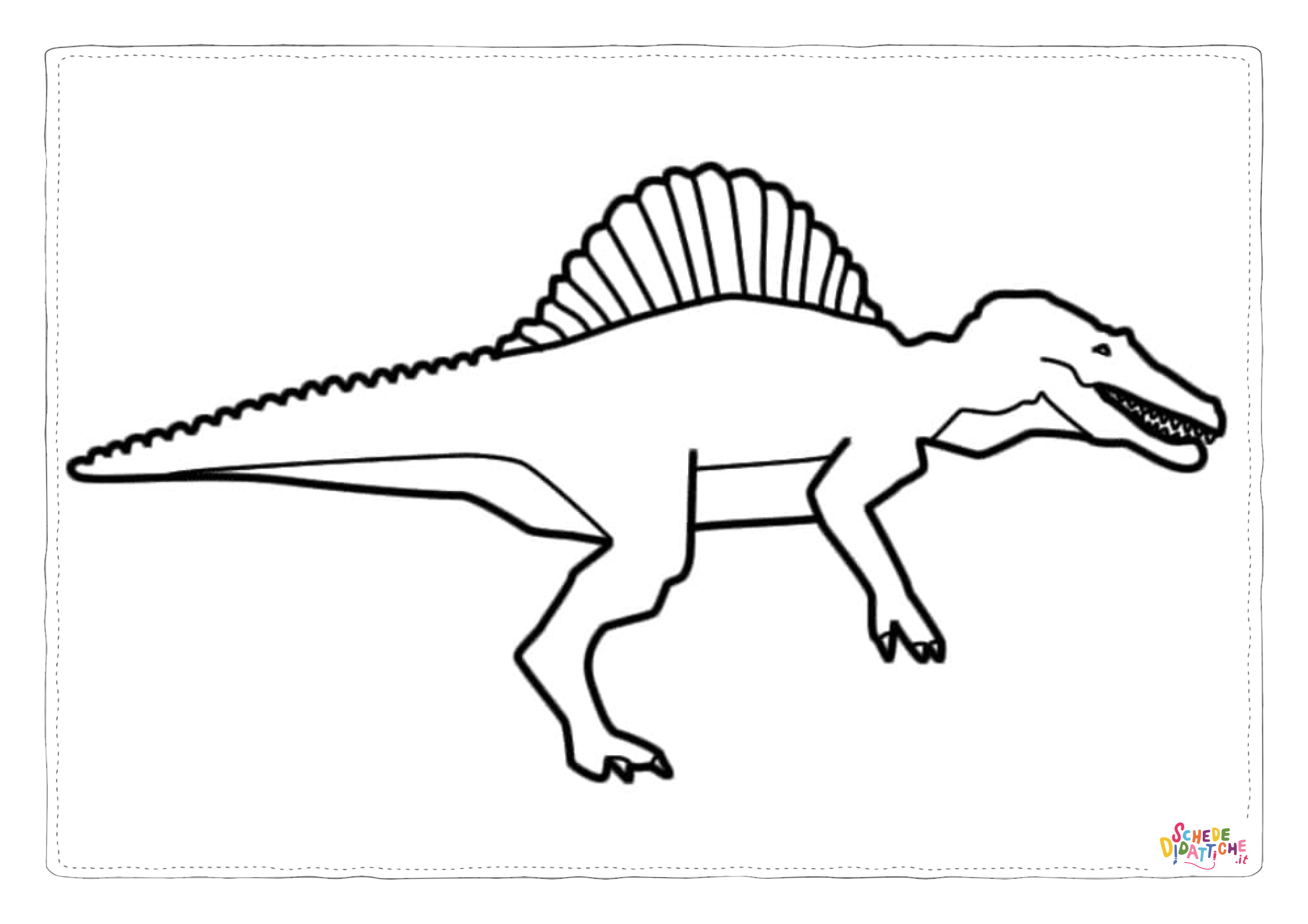 Disegno "Disegno di Spinosauro da stampare e colorare 18" Disegno di Spinosauro da stampare e colorare 18