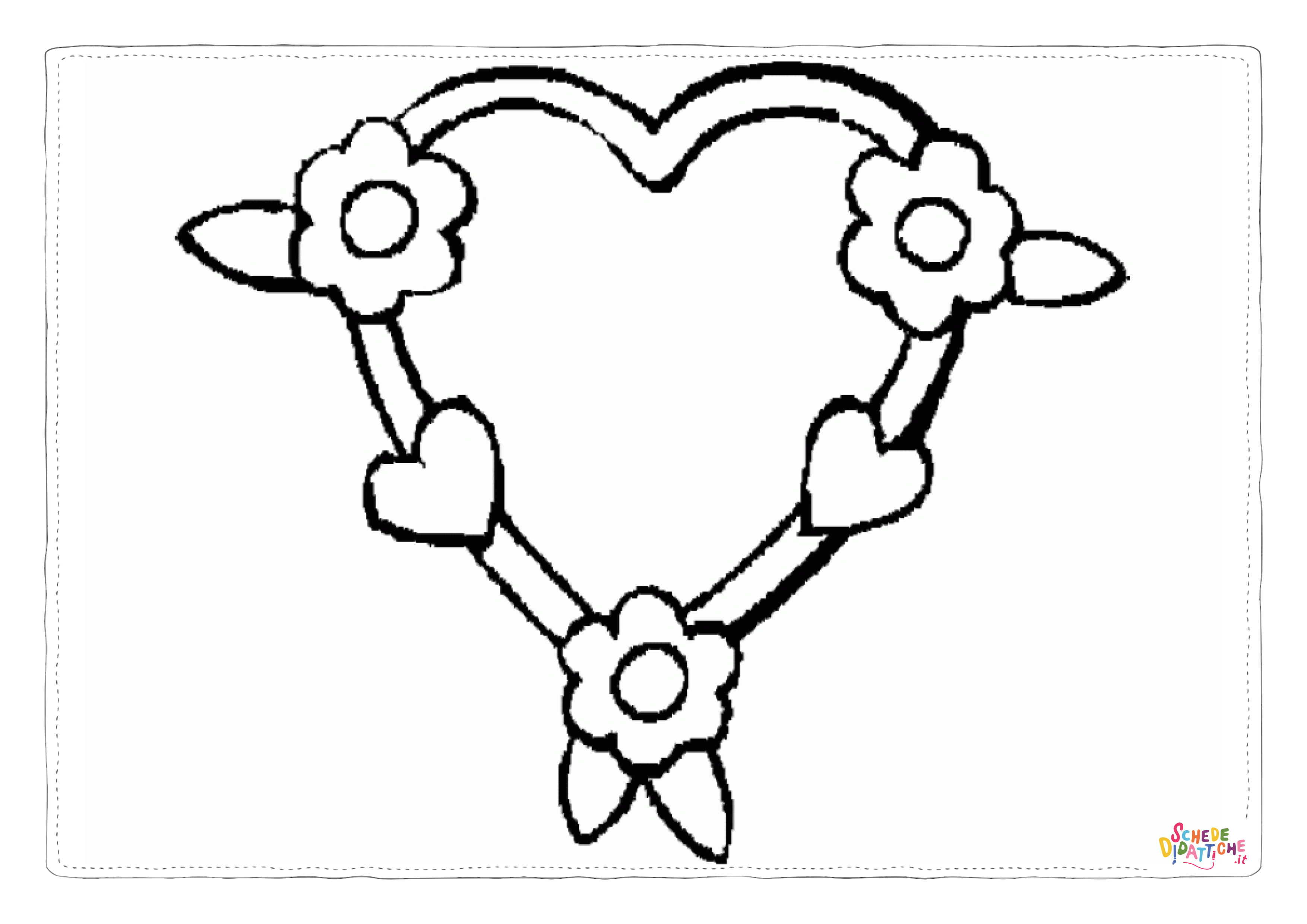 Disegno "Disegno di cuore da stampare e colorare 2" Disegno di cuore da stampare e colorare 2