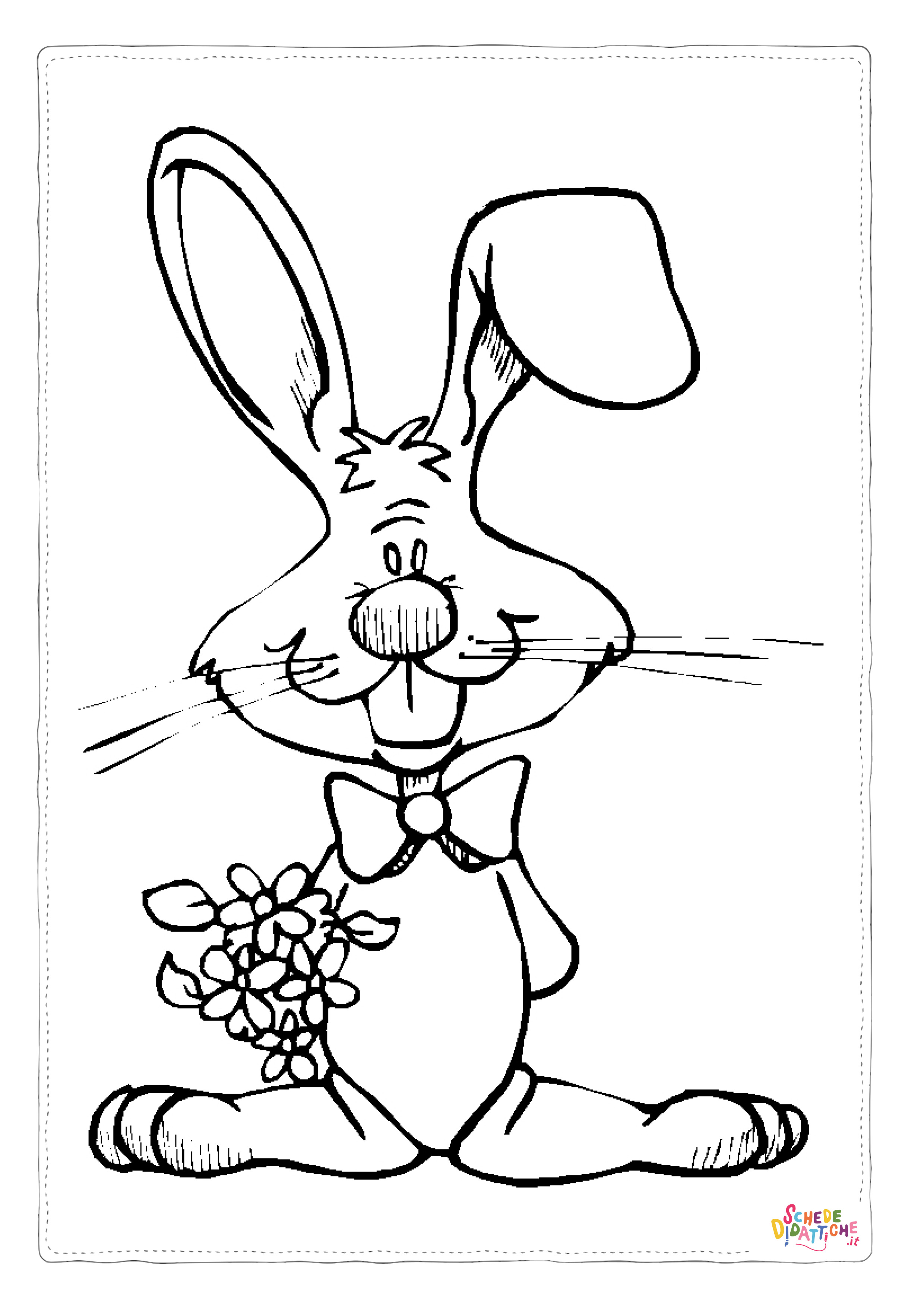 Disegno "Disegno di coniglio da stampare e colorare 110" Disegno di coniglio da stampare e colorare 110