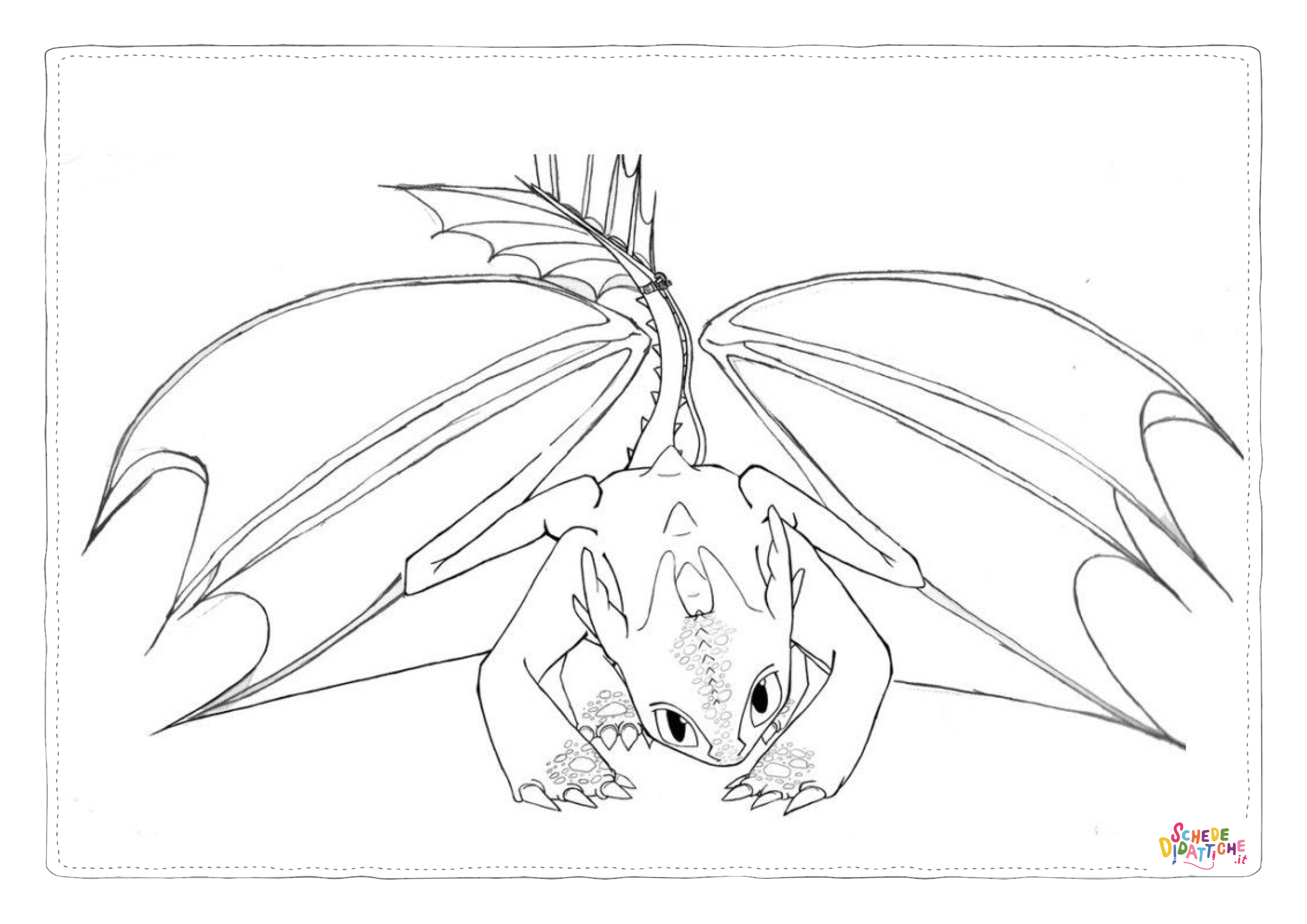 Disegno di Dragon Trainer da stampare e colorare 18