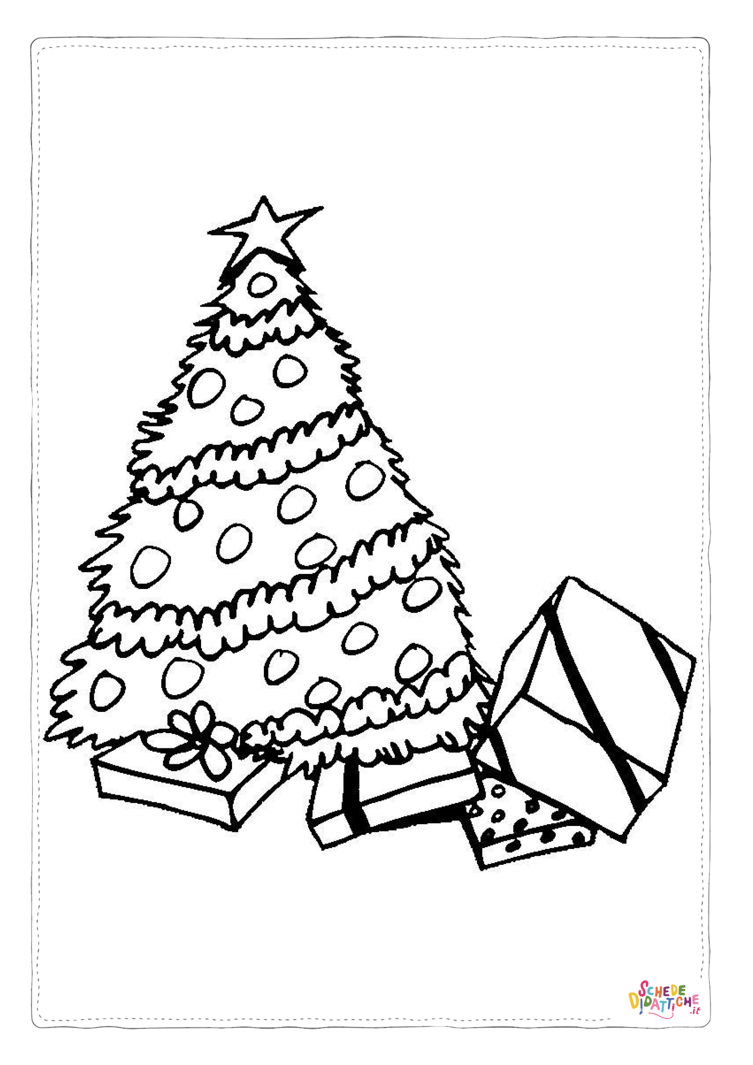 Disegno "Disegno di albero di Natale da stampare e colorare 241" Disegno di albero di Natale da stampare e colorare 241