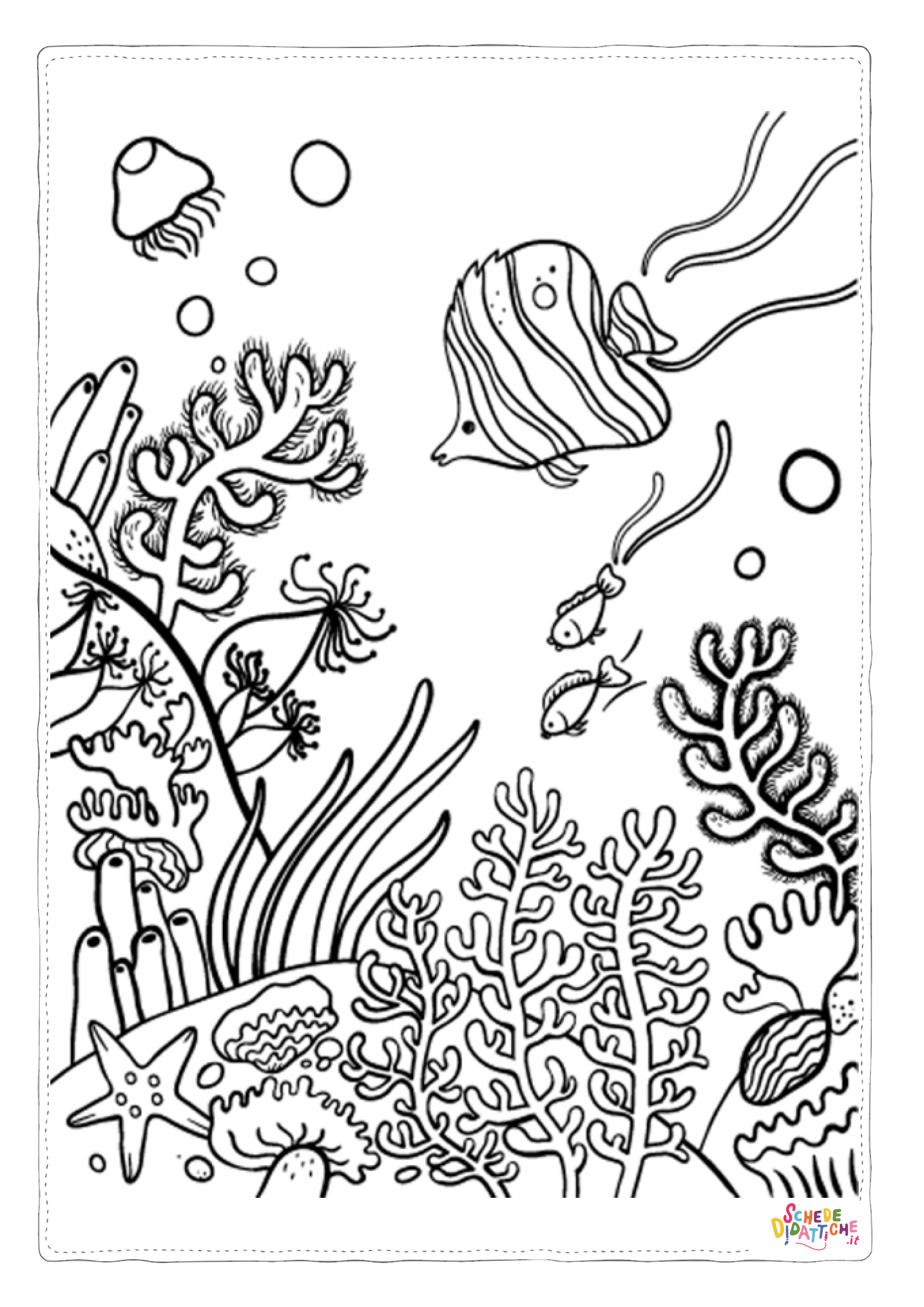 Disegno di pesce da stampare e colorare 112