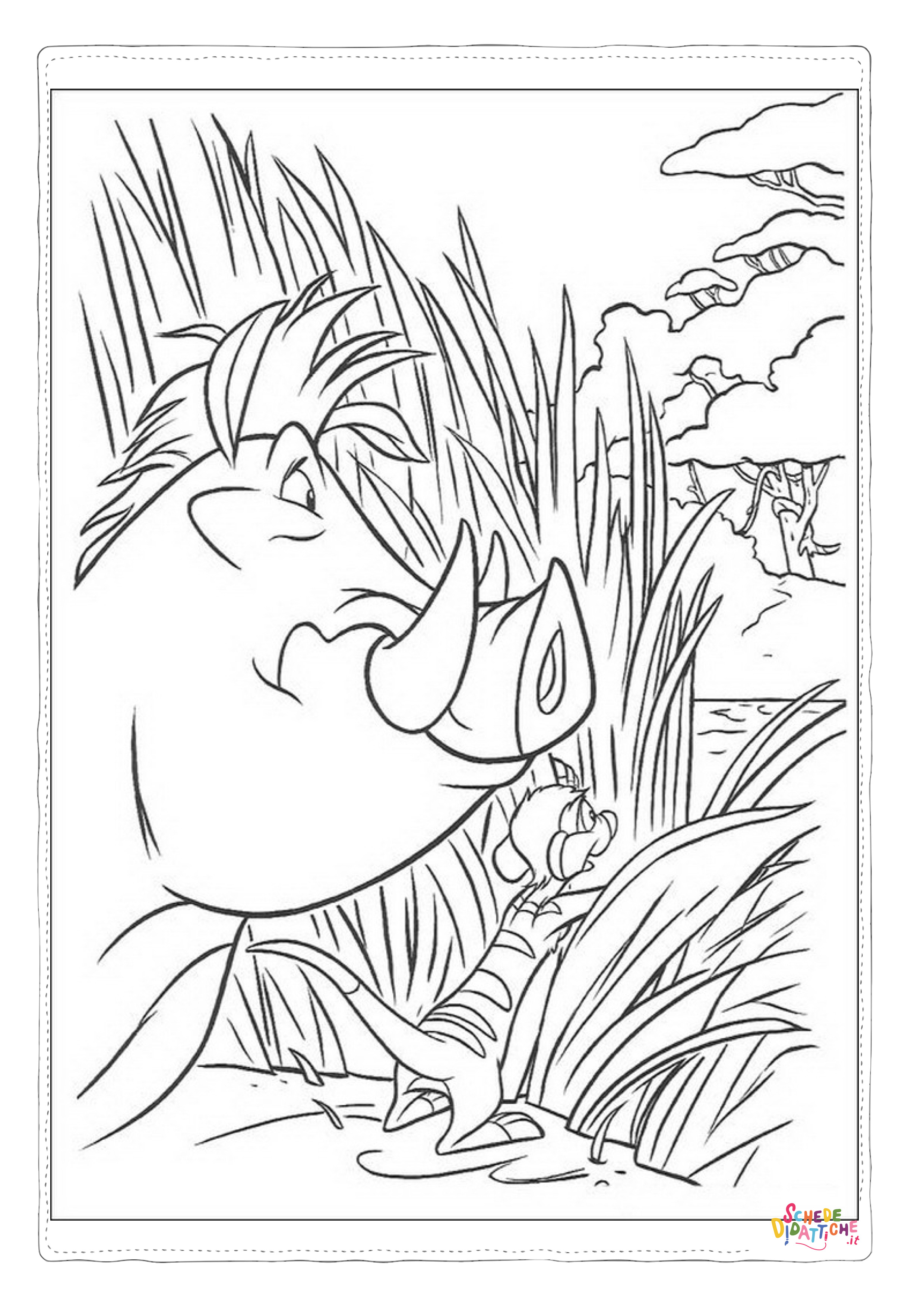 Disegno "Disegno di Re Leone da stampare e colorare 126" Disegno di Re Leone da stampare e colorare 126