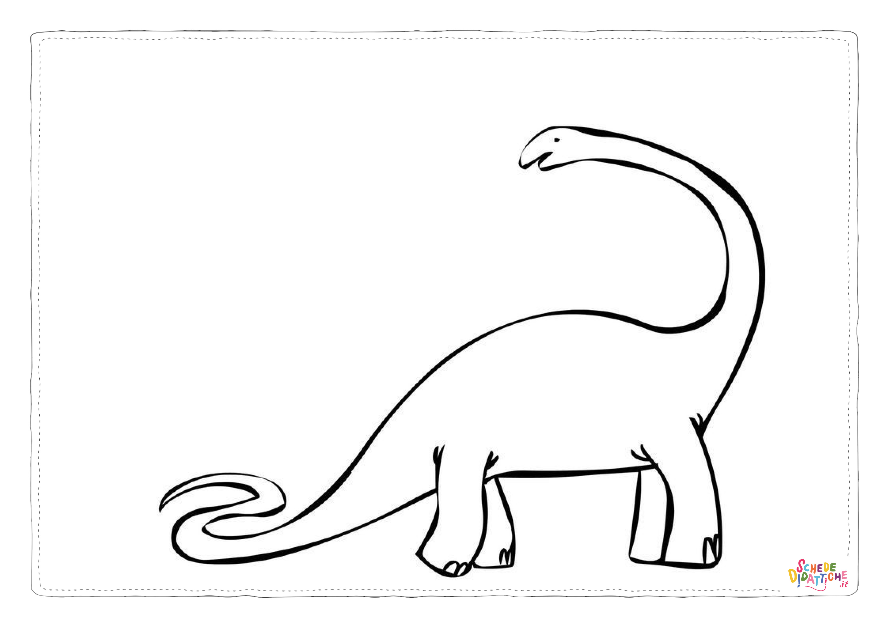 Disegno "Disegno di Brontosauro da stampare e colorare 36" Disegno di Brontosauro da stampare e colorare 36
