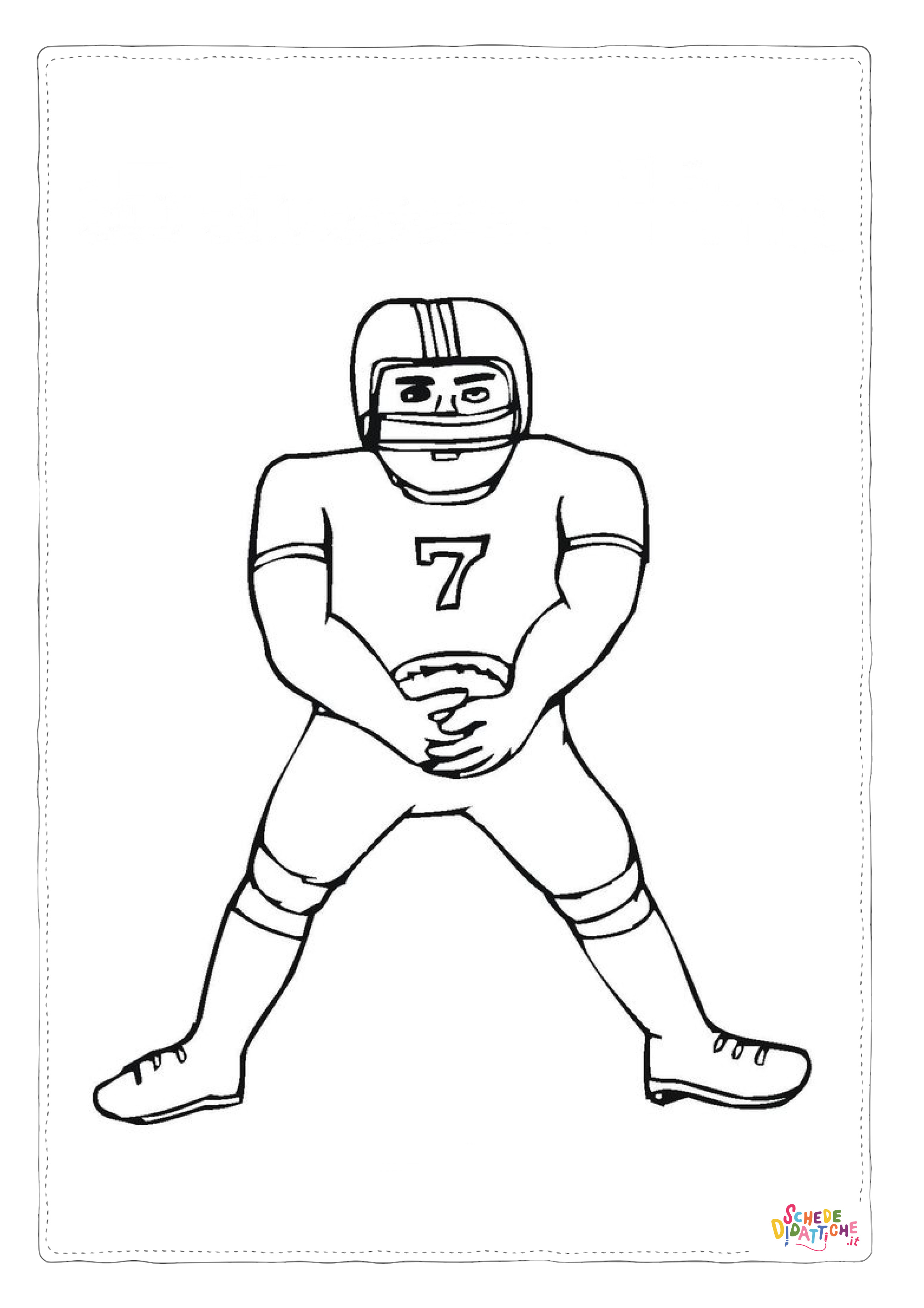 Disegno di football americano da stampare e colorare 24