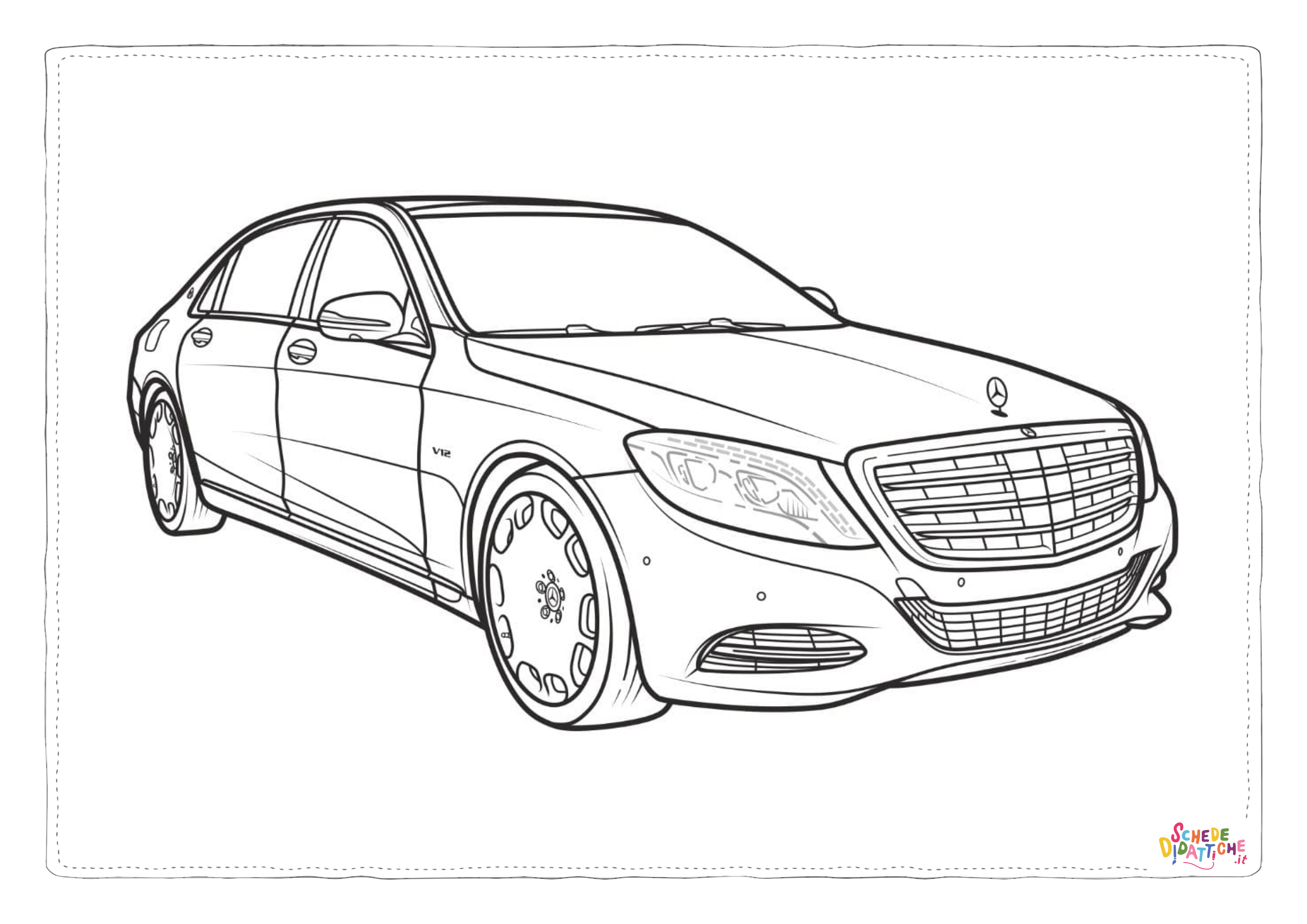 Disegno di automobile da stampare e colorare 324