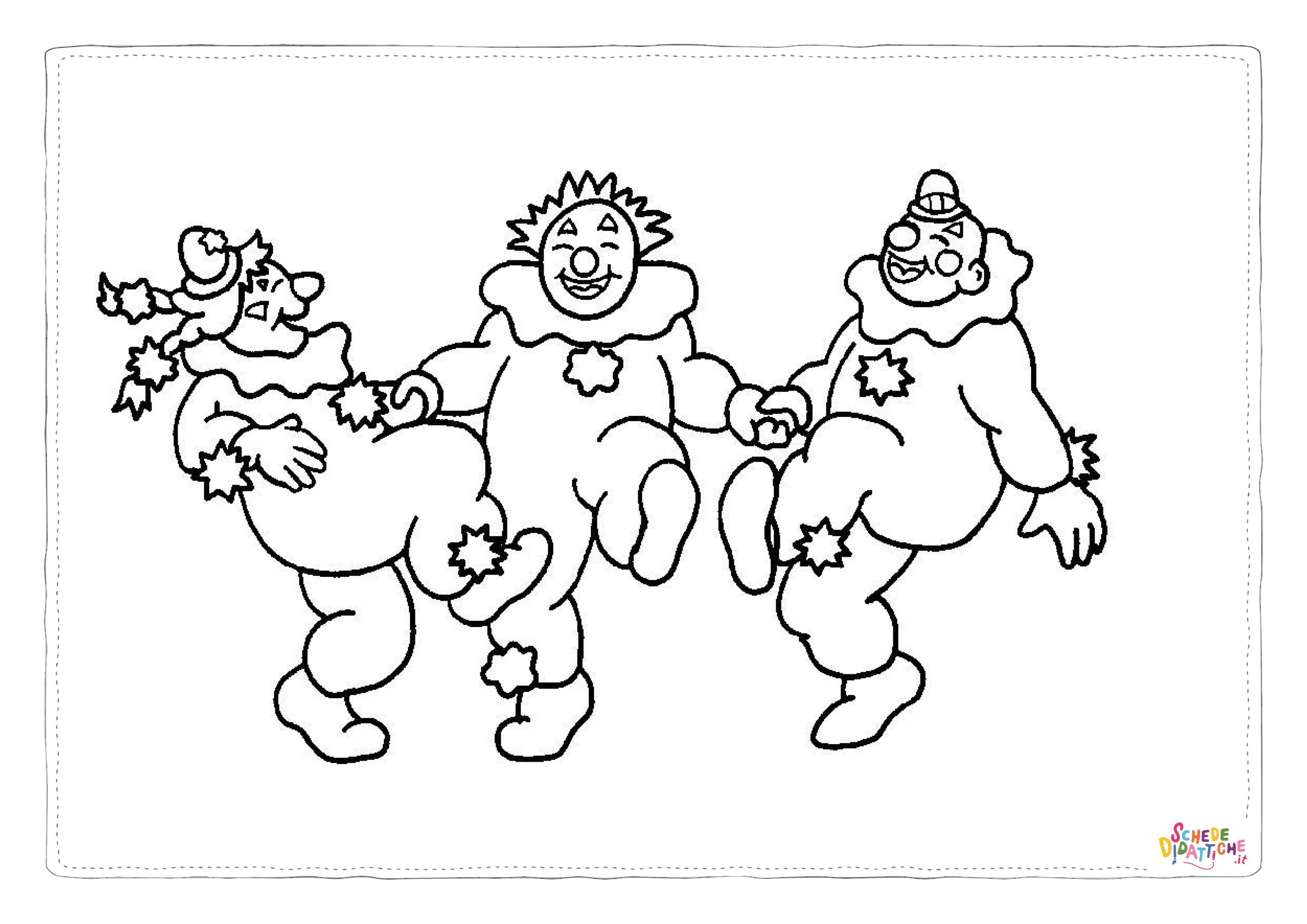 Disegno di clown da stampare e colorare 61