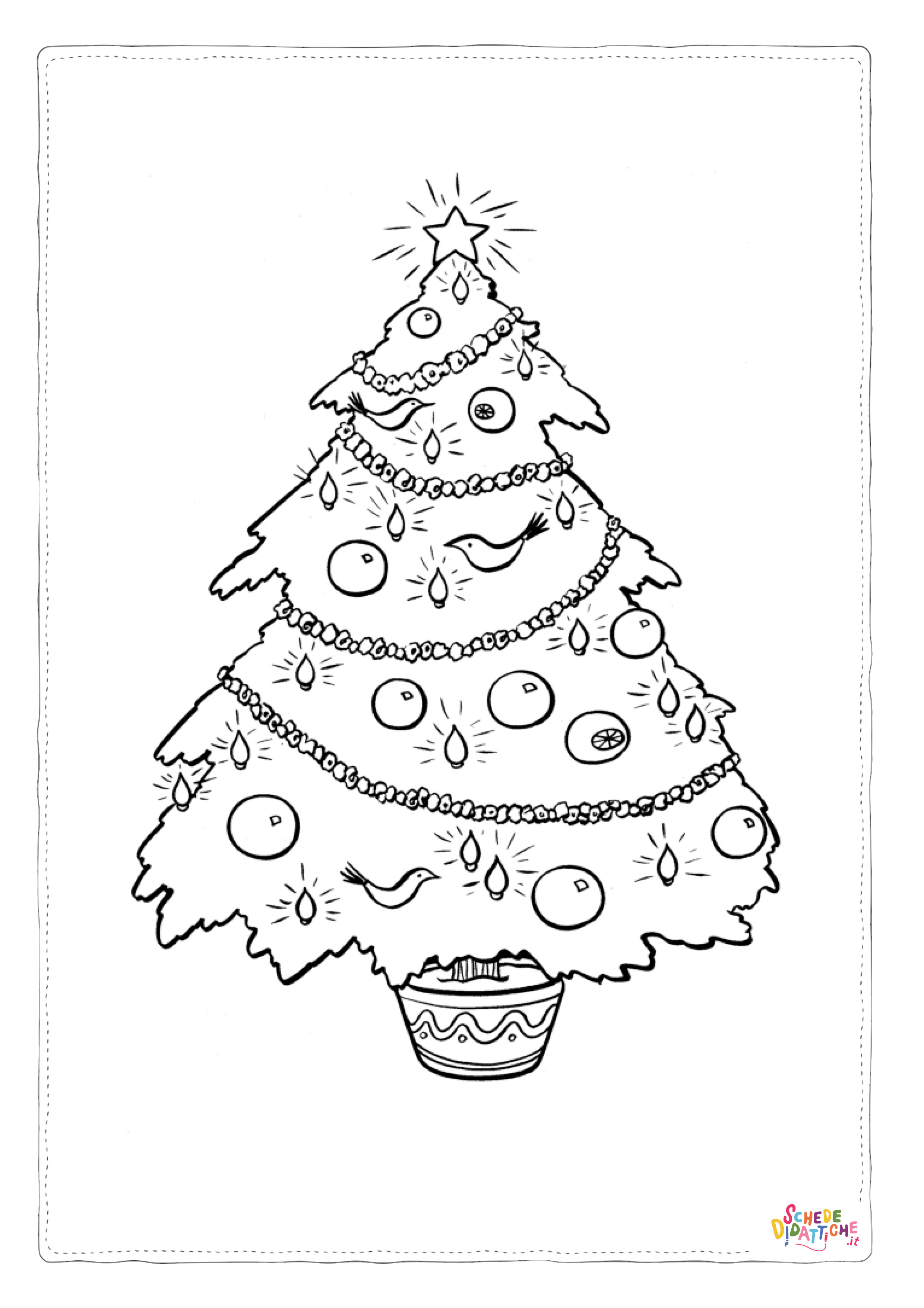 Disegno "Disegno di albero di Natale da stampare e colorare 70" Disegno di albero di Natale da stampare e colorare 70
