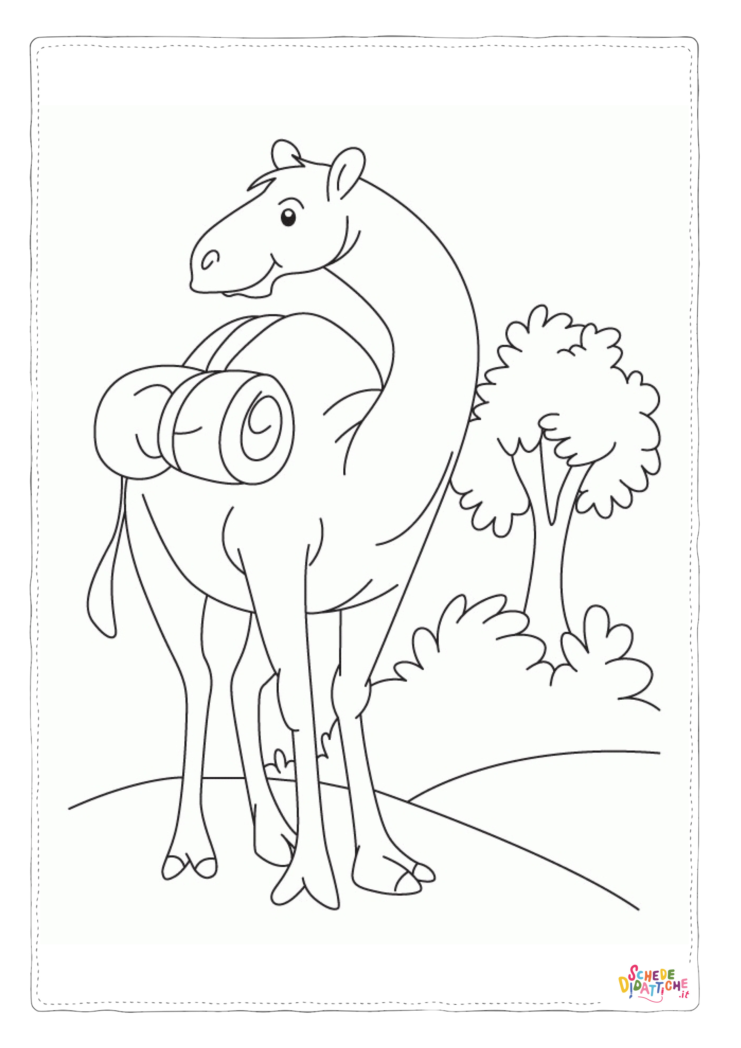 Disegno di dromedario da stampare e colorare 24